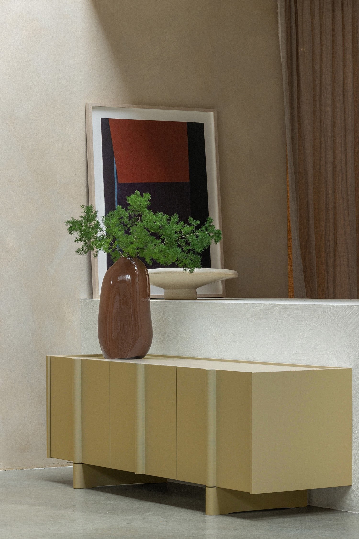 Basu Tv Cabinet - Green/Gray