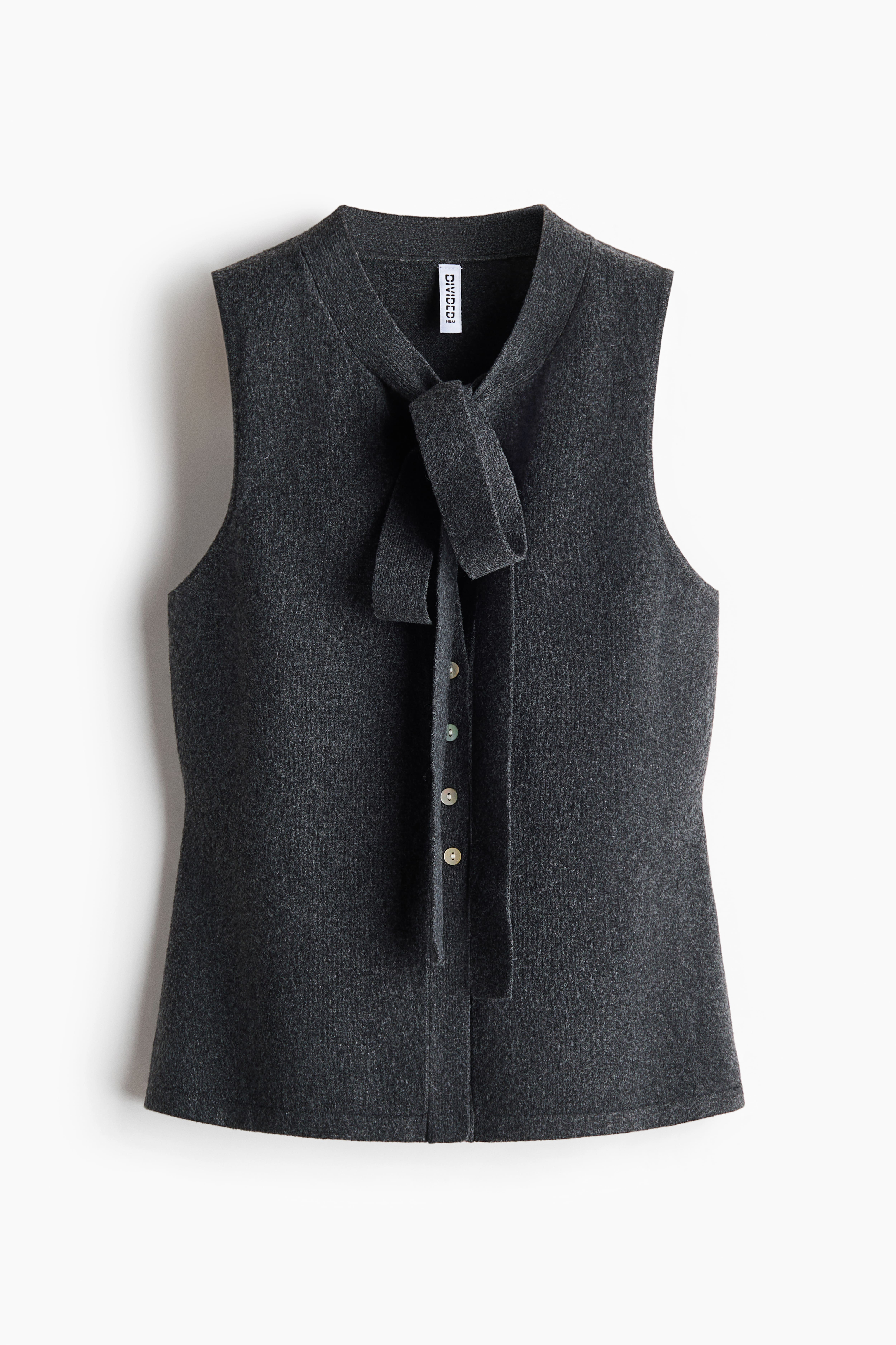 Knit Bow-Collar Top