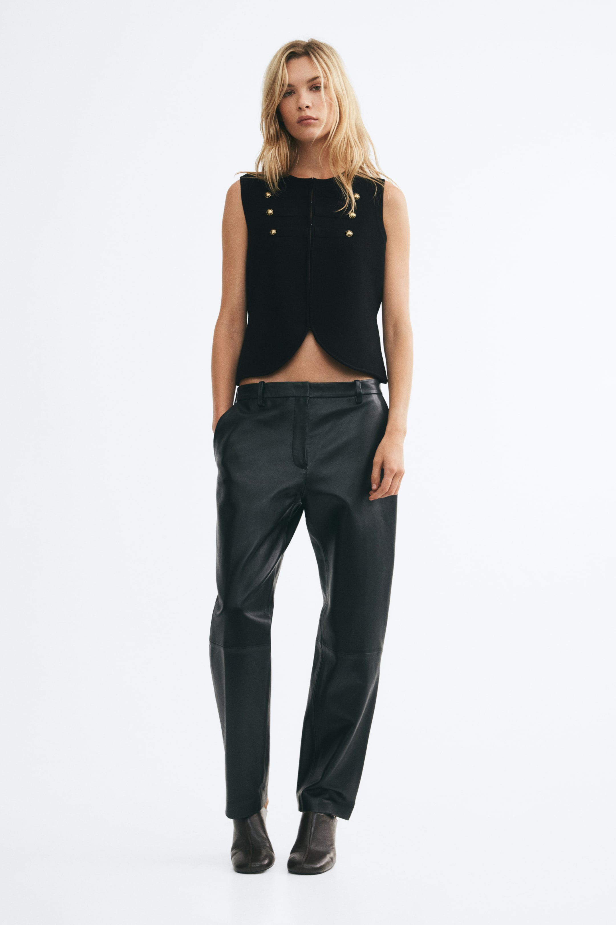 Button-Detail Vest
