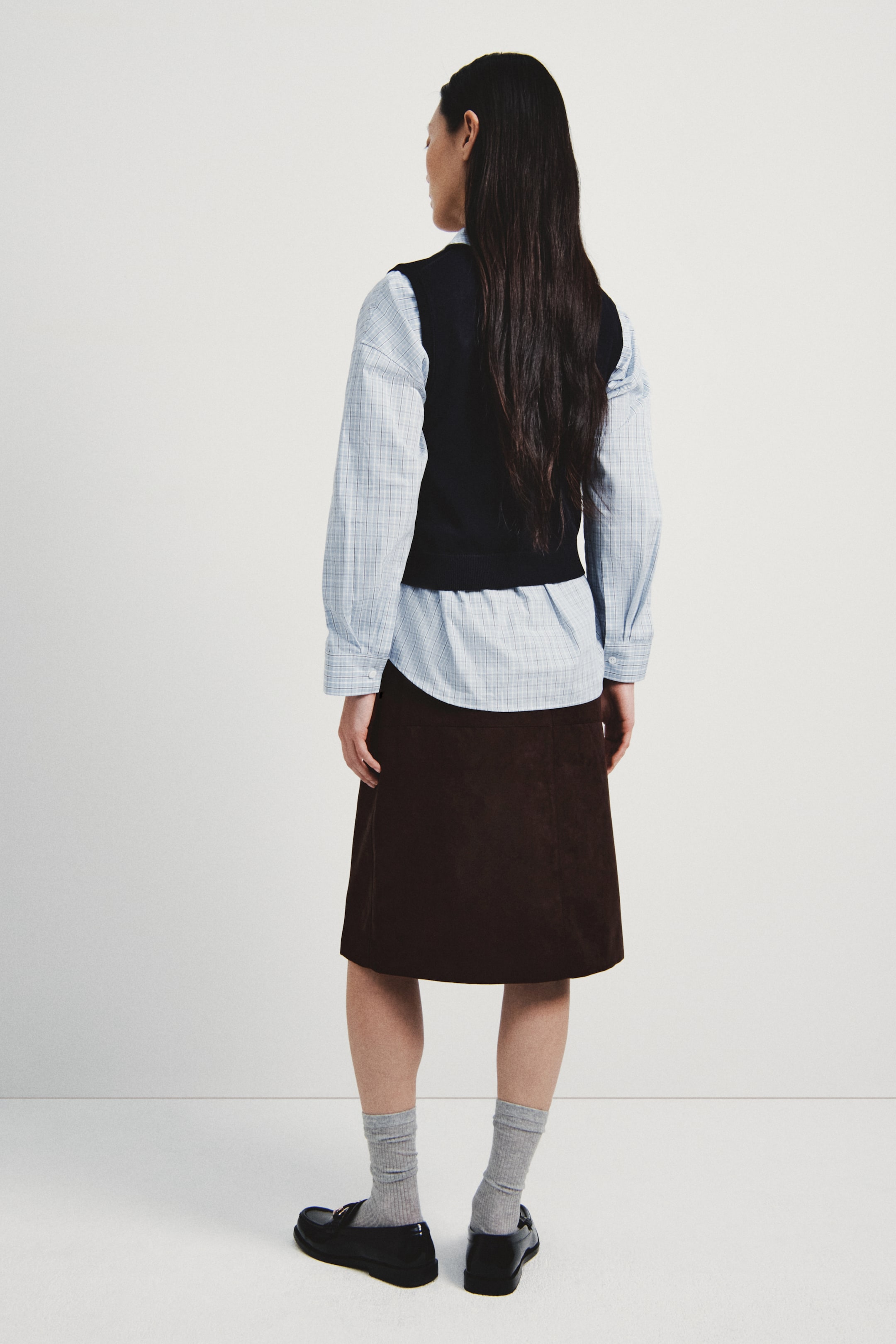 拡大画像を表示: Skirt - Dark brown - レディース | H&M JP 3