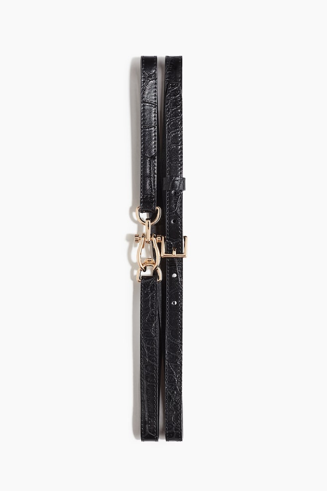 Double-Strap Belt - Black/gold-colored/Beige/silver-colored - 1