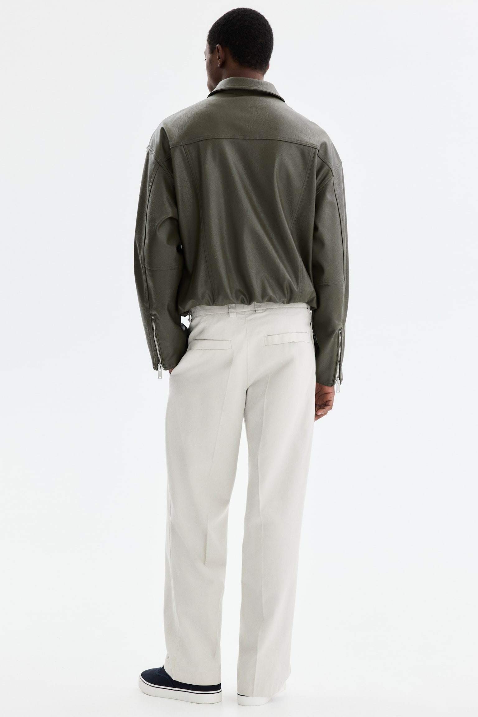 Pantalon chic Relaxed Fit - Beige clair/Noir/Marron foncé - 4