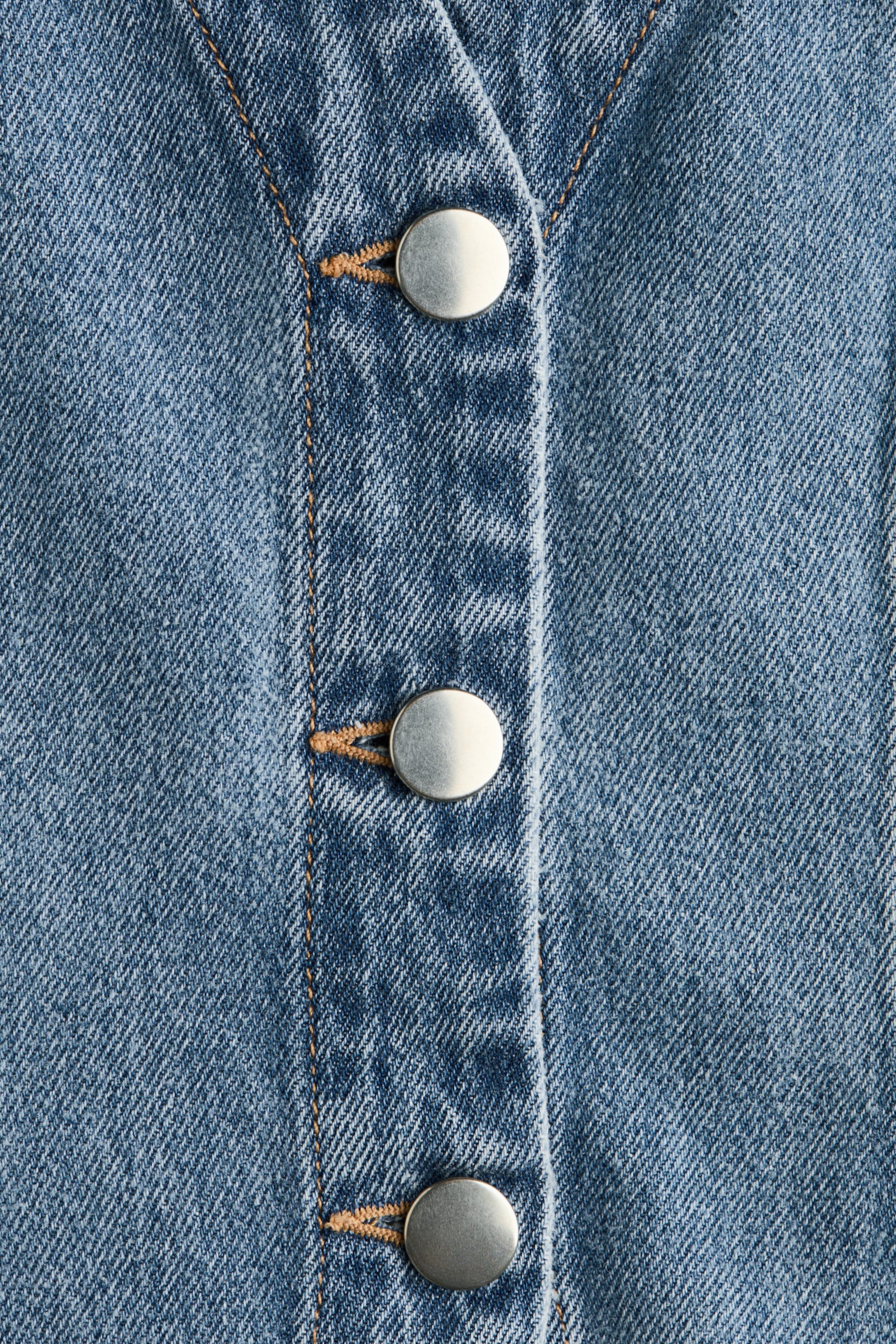 V-neck denim jacket - Light denim blue - 6