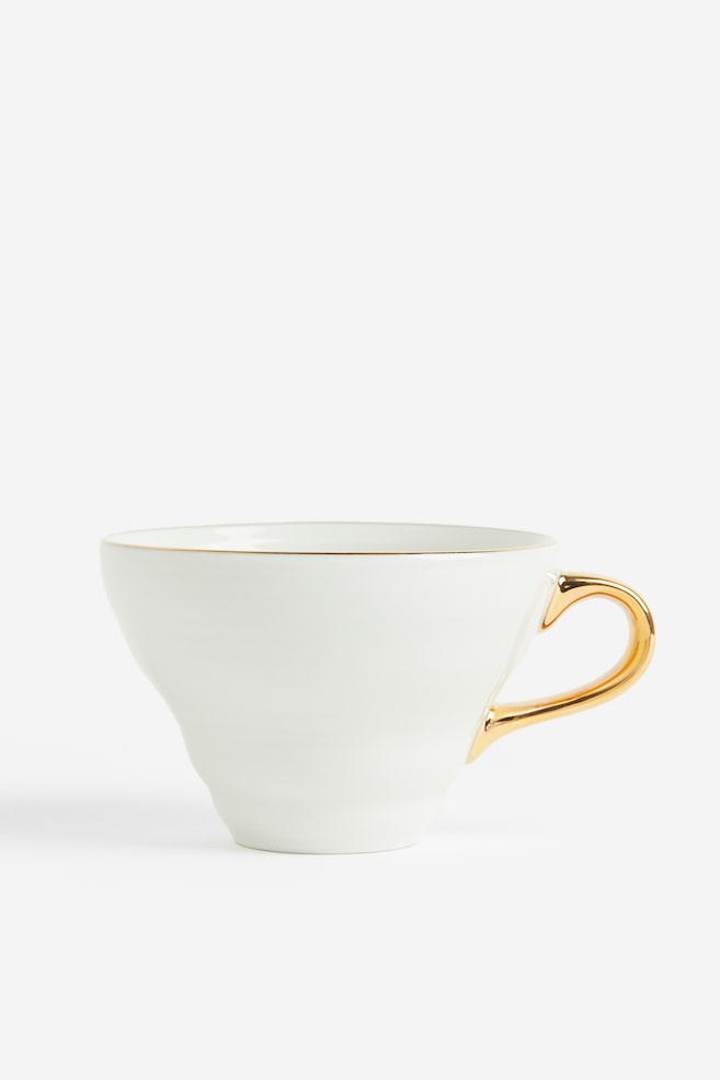 Textured porcelain cup - White - 1