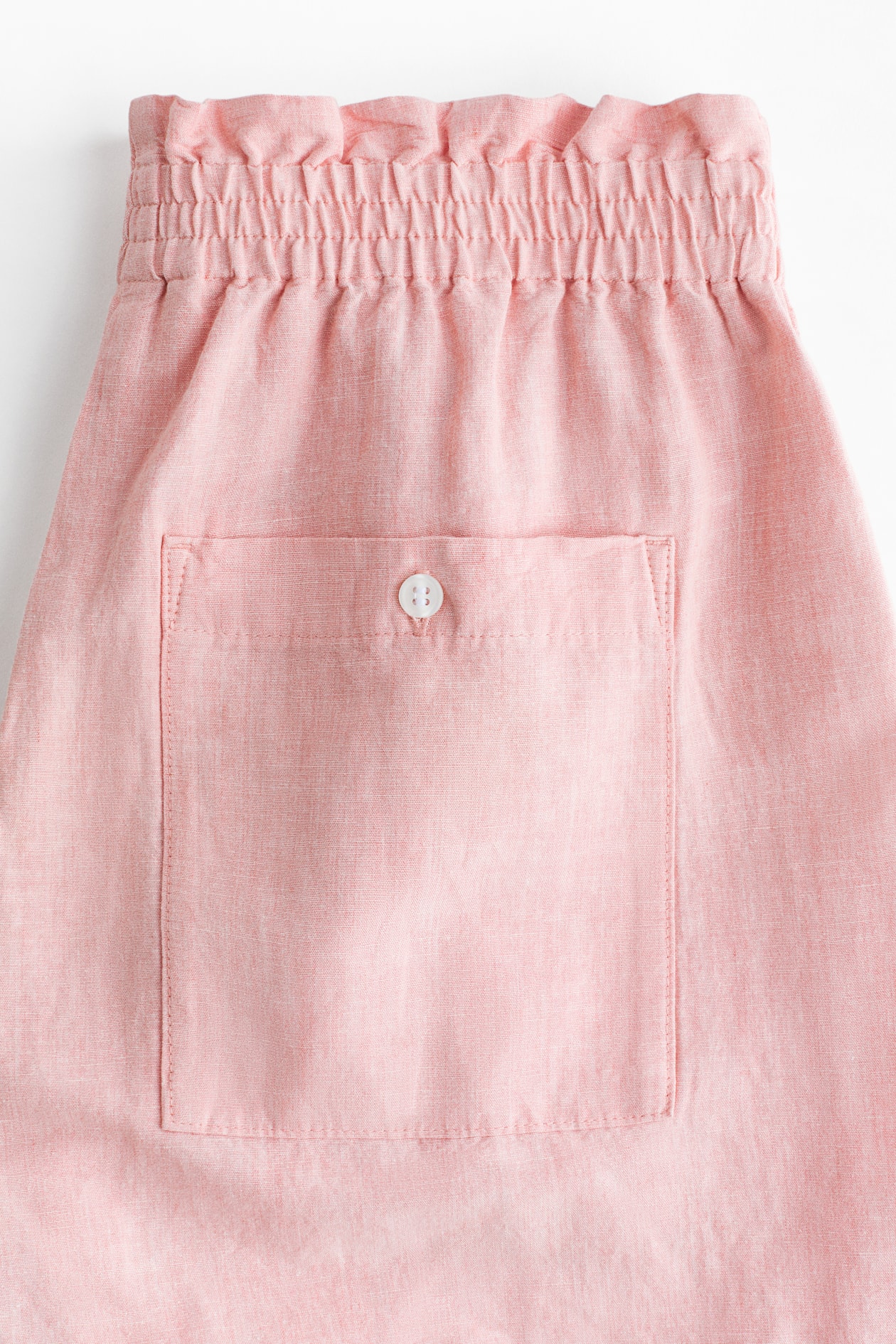 Linen-Blend Paper-Bag Shorts - image 3