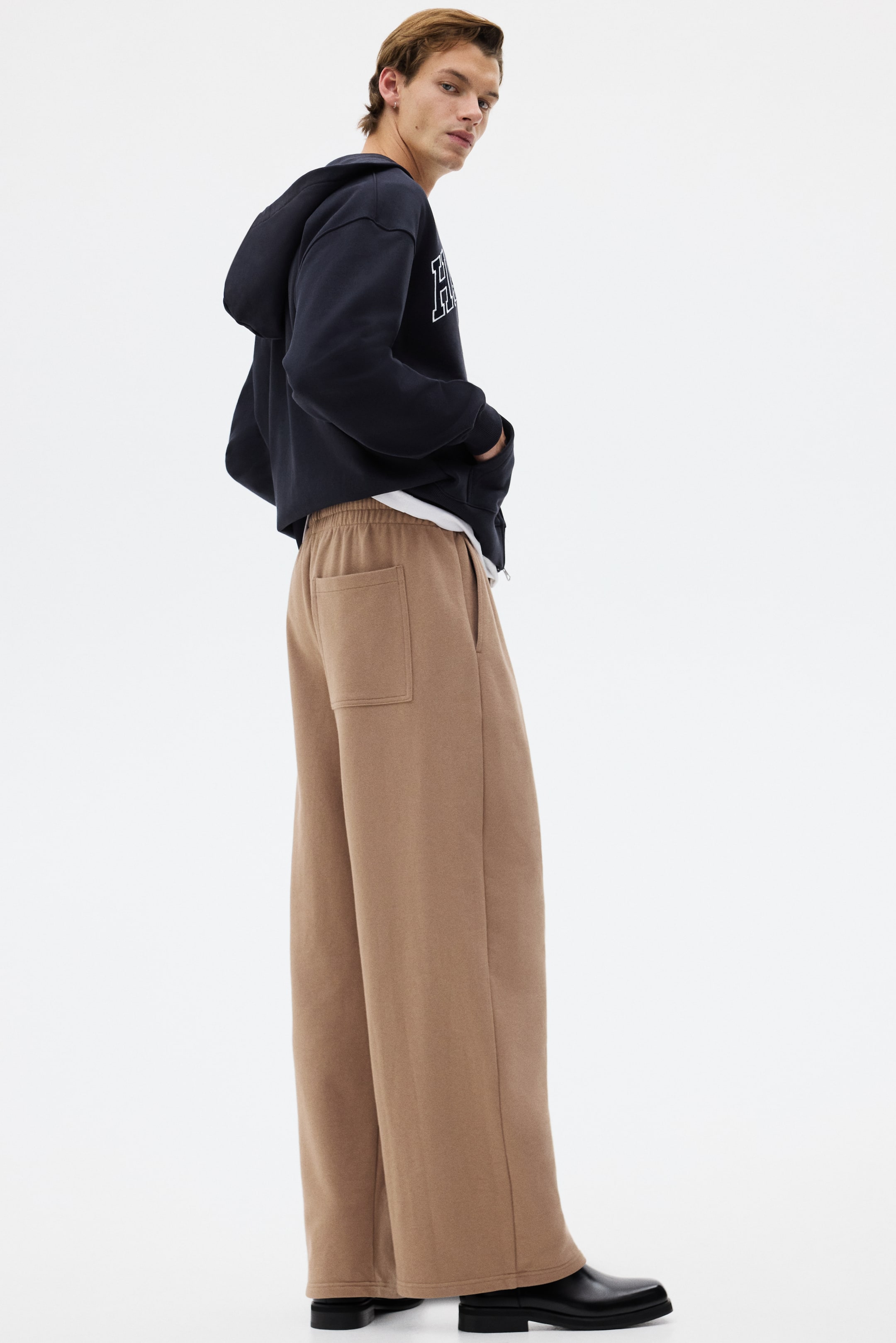 Ampliar la imagen: Joggers anchos de algodón - Beige oscuro - Men | H&M MX 6