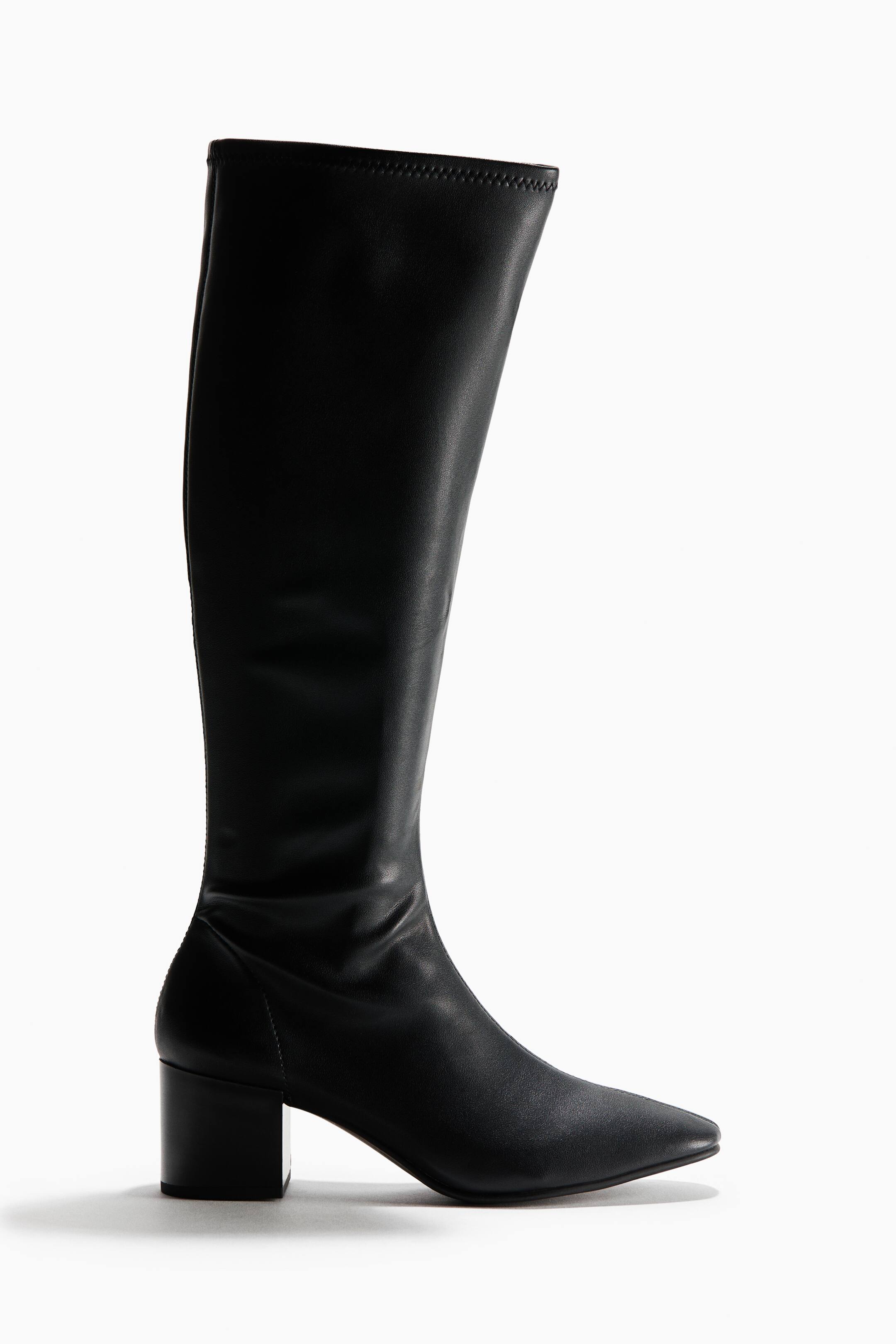 View larger image: Knee-high sock boots - Black - Ladies | H&M 1