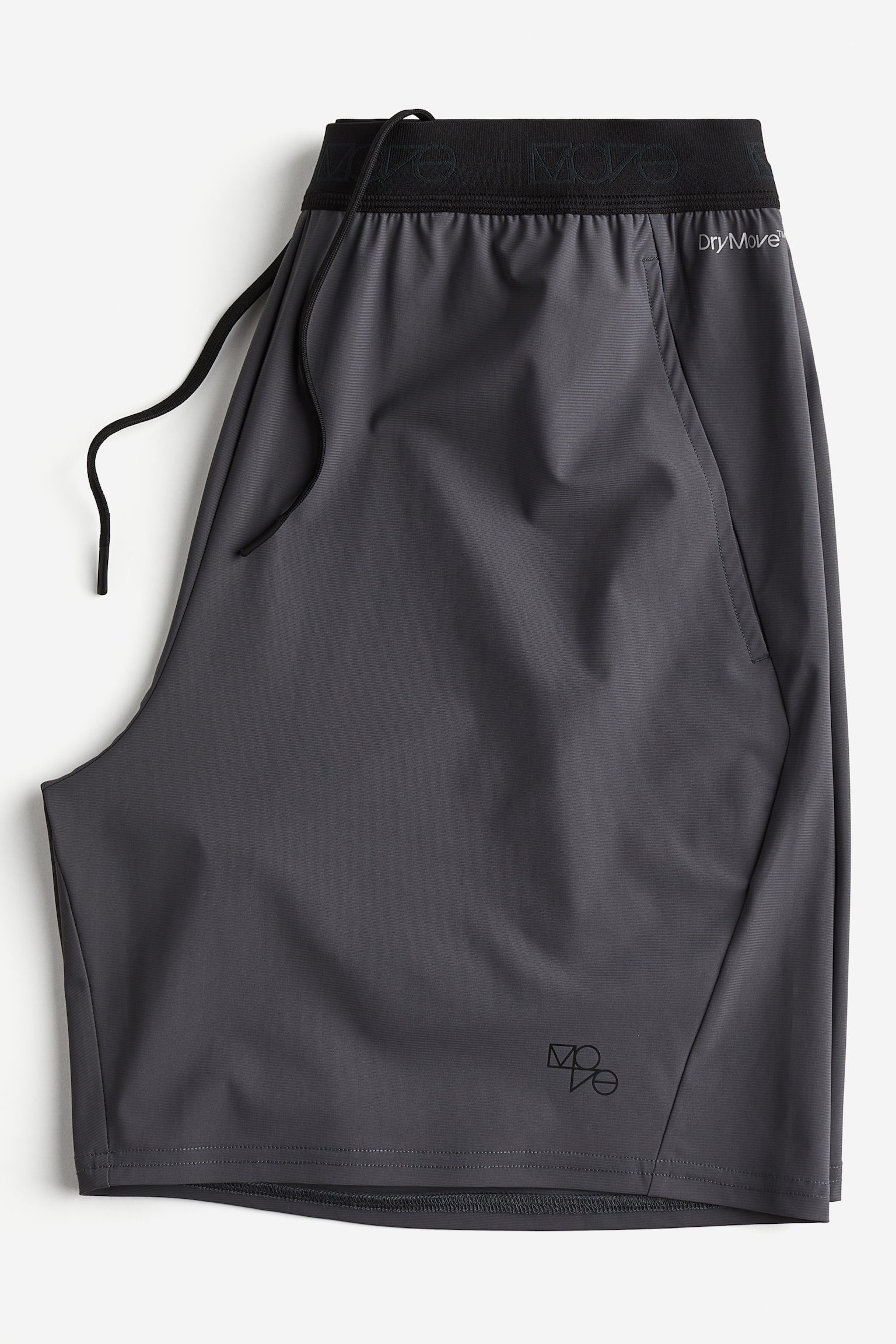 Long Activewear Shorts In DryMove™ - Dark grey/Black - 4