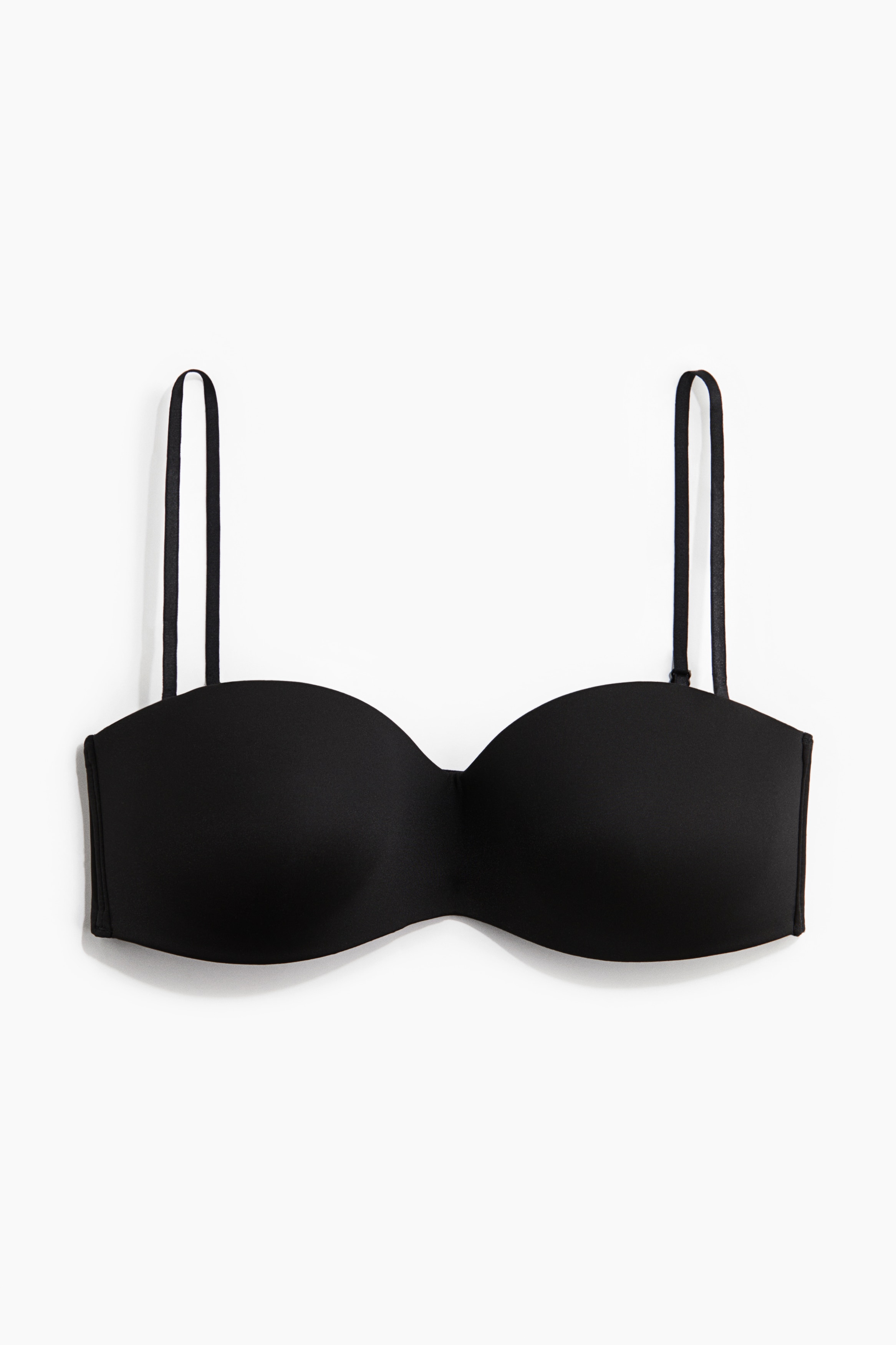Reggiseno a fascia e imbottito in microfibra - Nero/Bianco