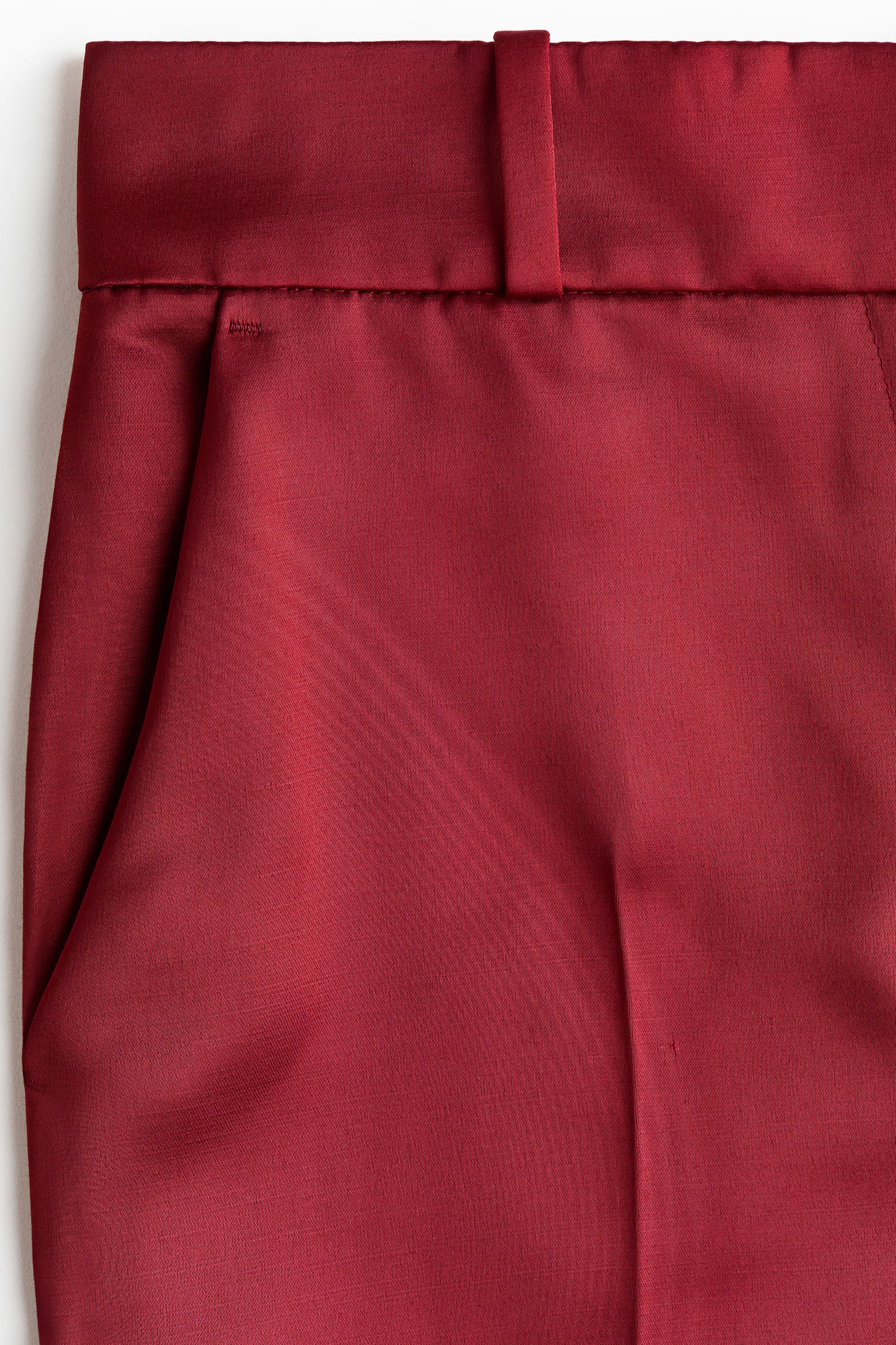 High-waisted tailored trousers - Dark red/Black/White - 5