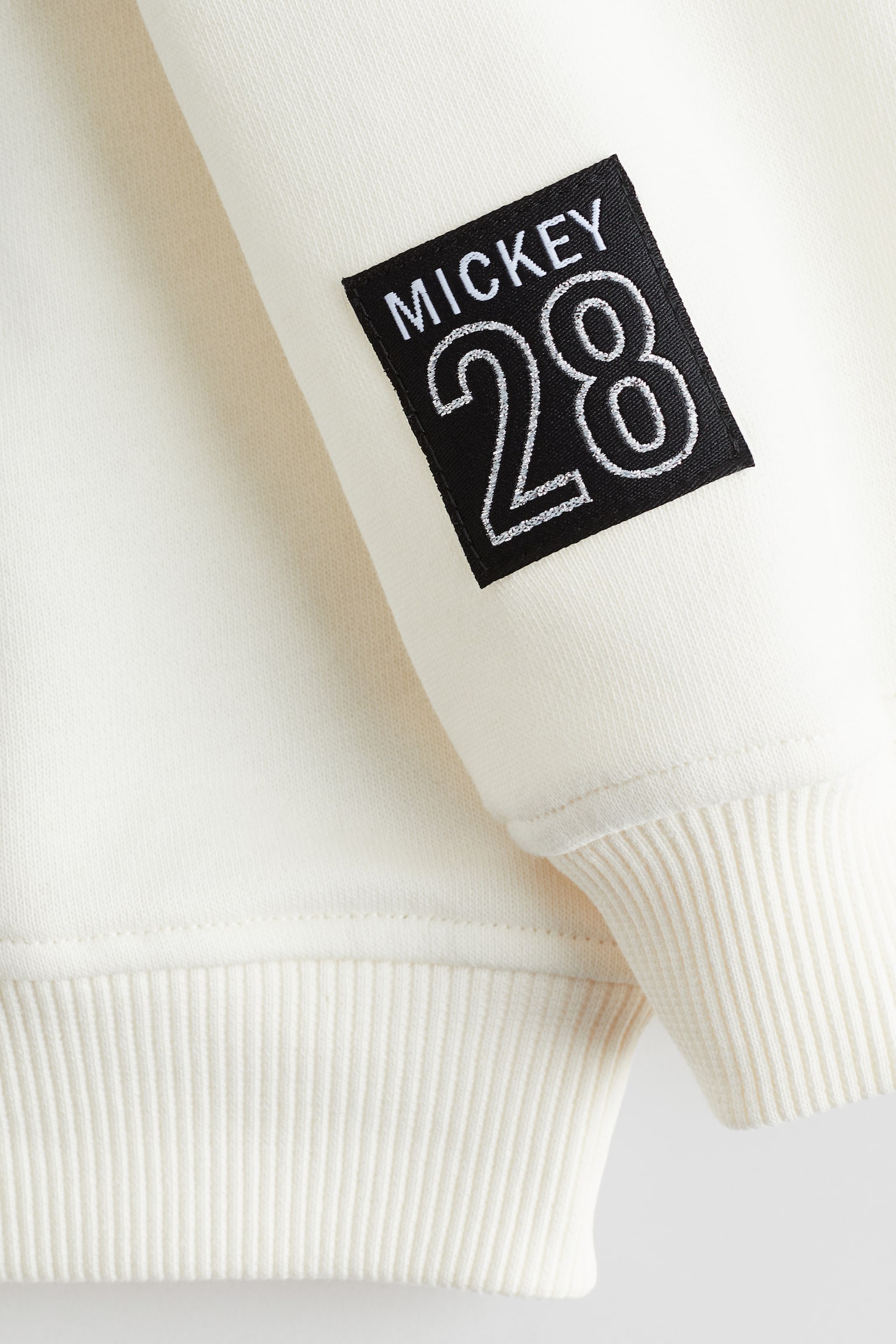 Motif-detail sweatshirt - White/Mickey Mouse/Dark green/Pokémon - 3