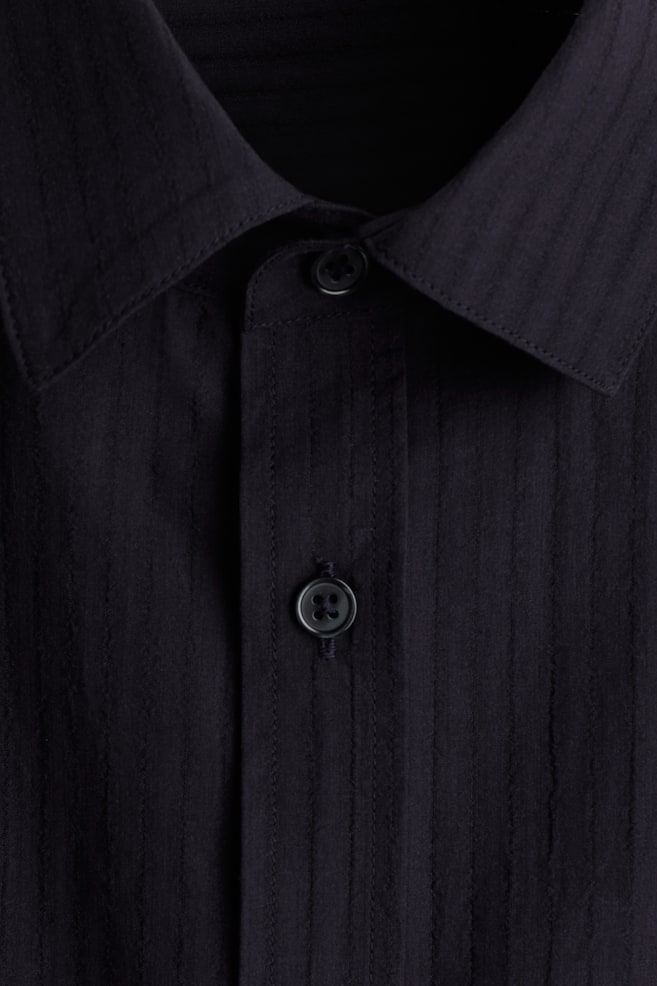 Regular Fit Lyocell-Blend Shirt-Navy blue - 3