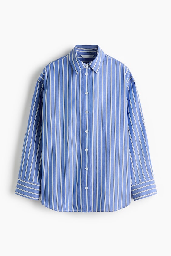 Женские рубашки H&M Oversized Poplin Shirt