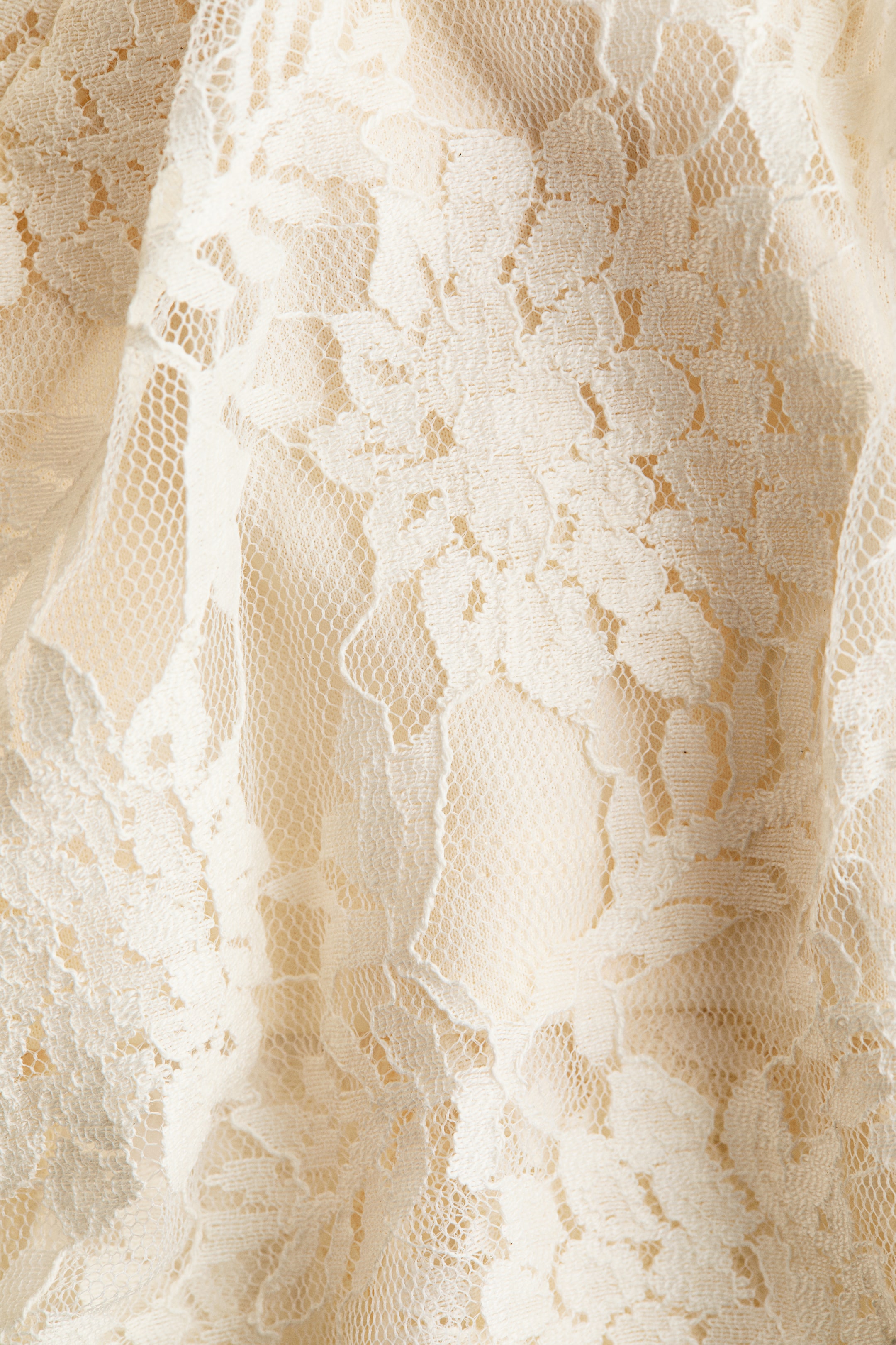 Lace Dress with Godet Pleats
