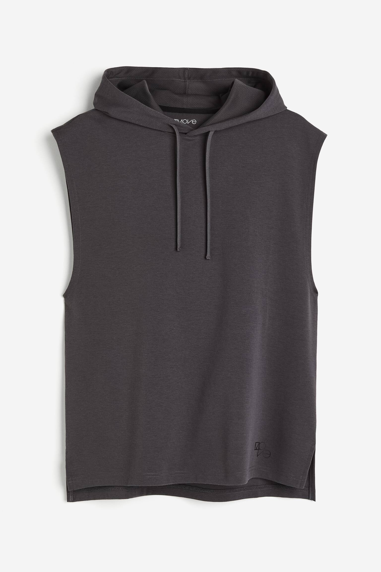 Regular Fit Sleeveless DryMove™ Activewear Hoodie - Dark grey/Black/Black/Dark grey/Grey - 2