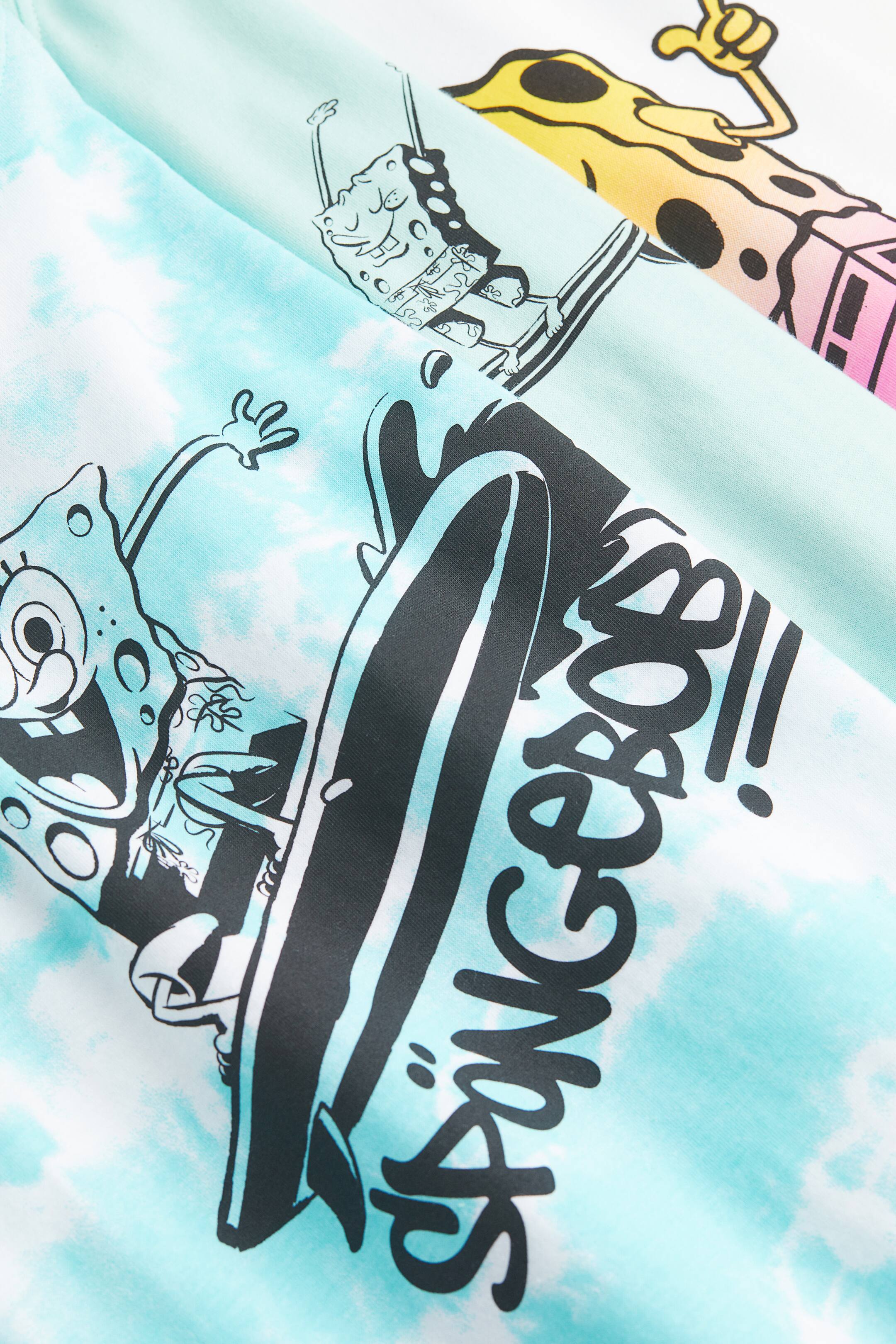 3-pack printed T-shirts - Turquoise/SpongeBob - Kids | H&M GB