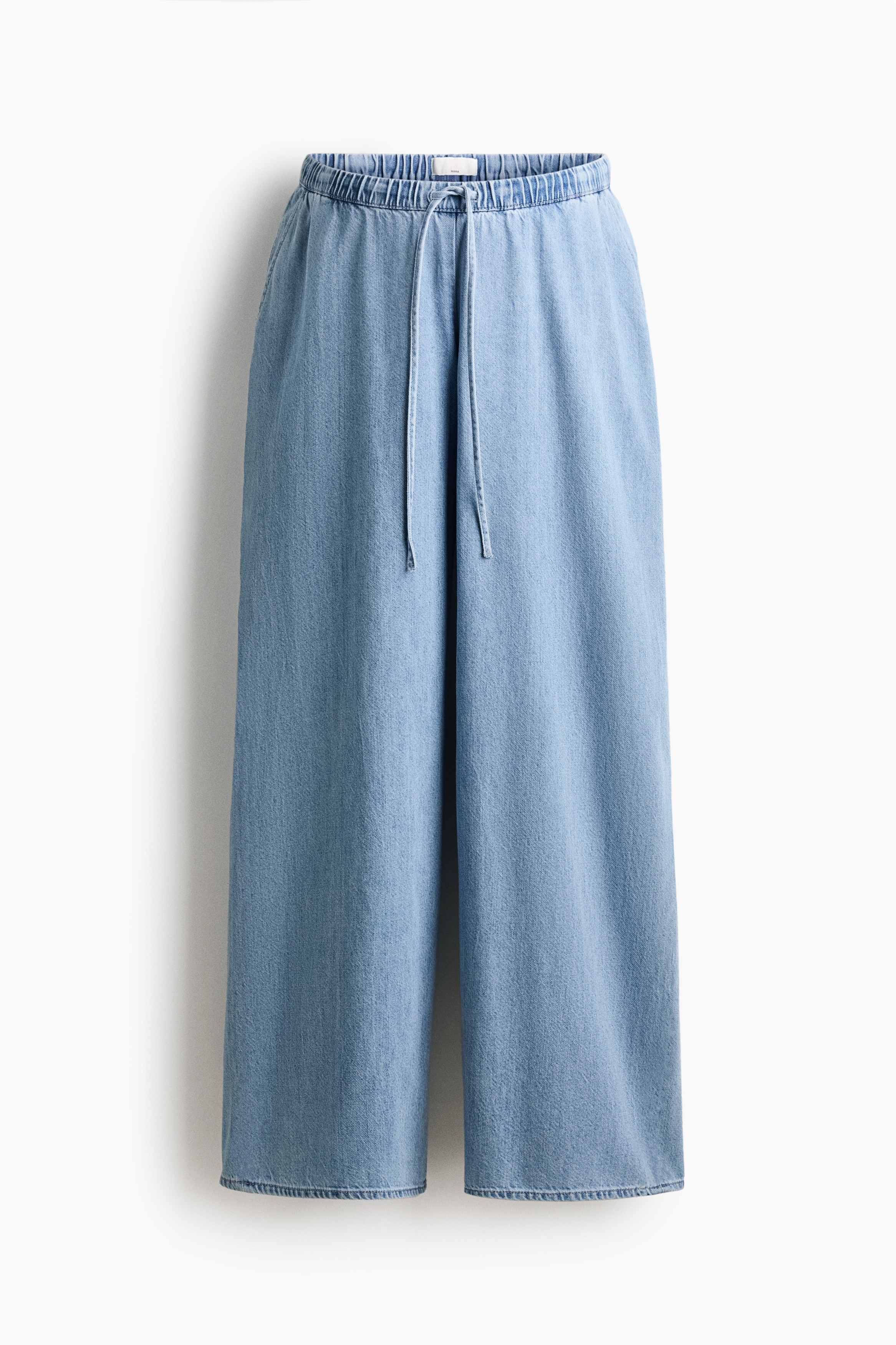 MAMA Denim drawstring trousers - Light denim blue