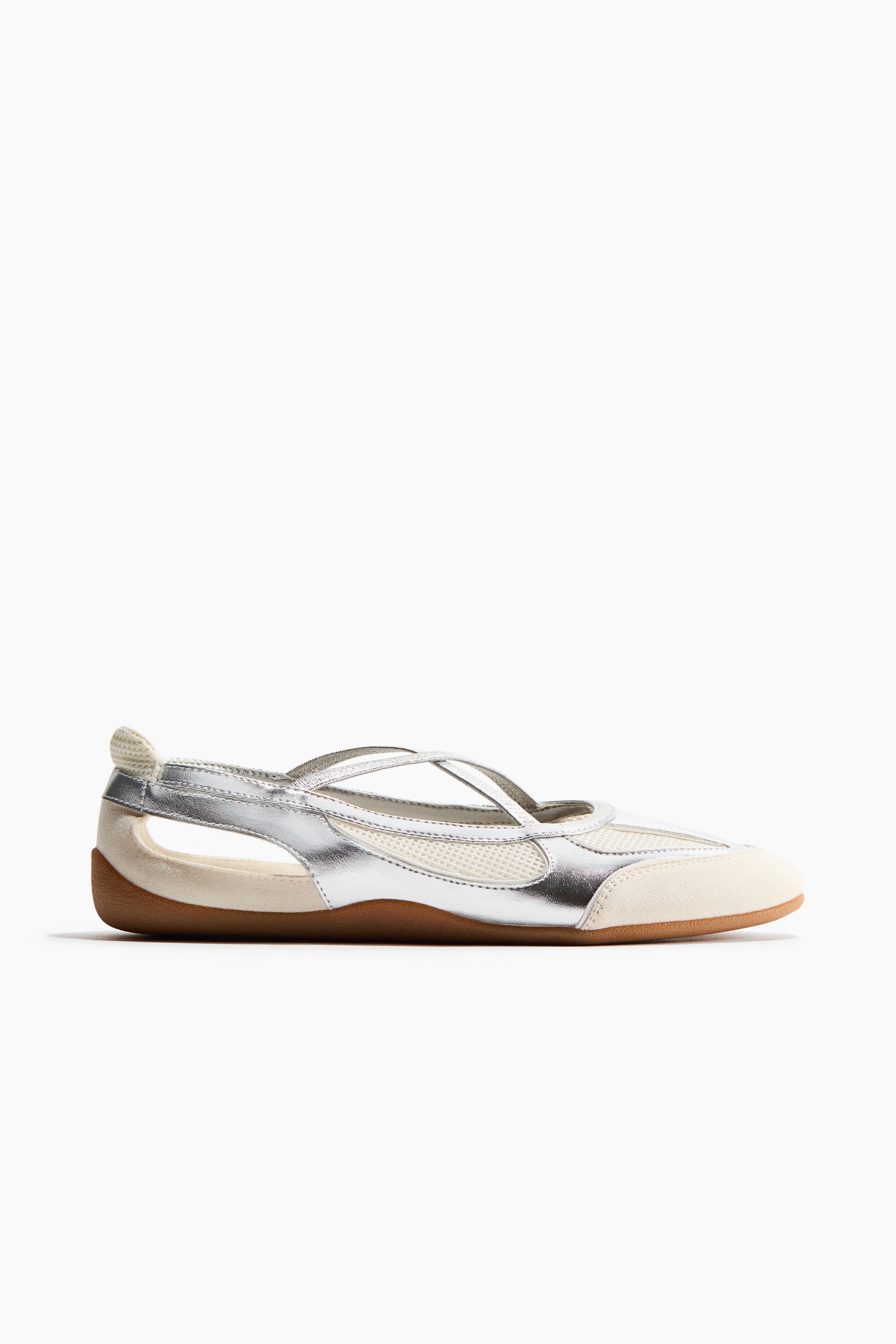 Sneaker-Style Sandals - Silver-colored/cream