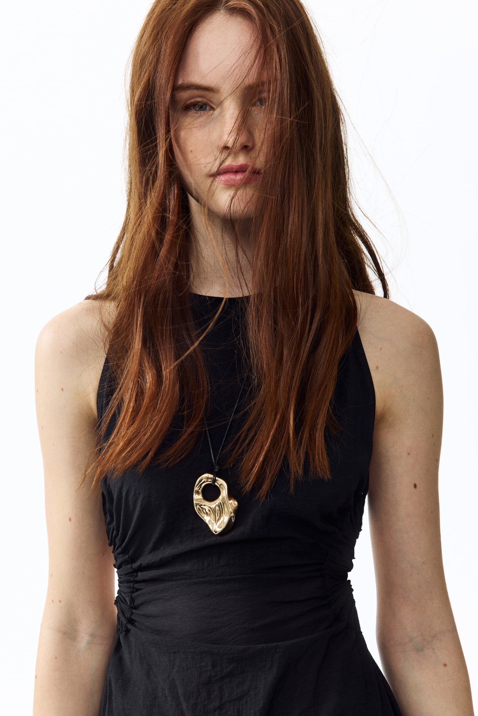 Open-back maxi dress-Black - 5