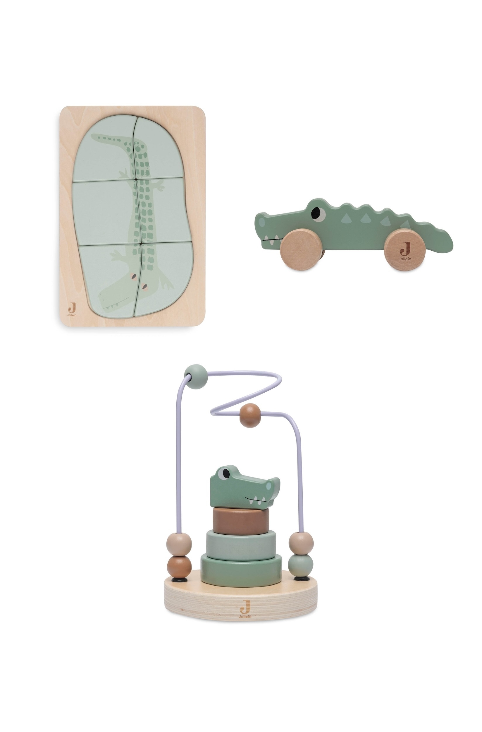 Baby - Jollein - Houten Speelset - 3-pack - Croco