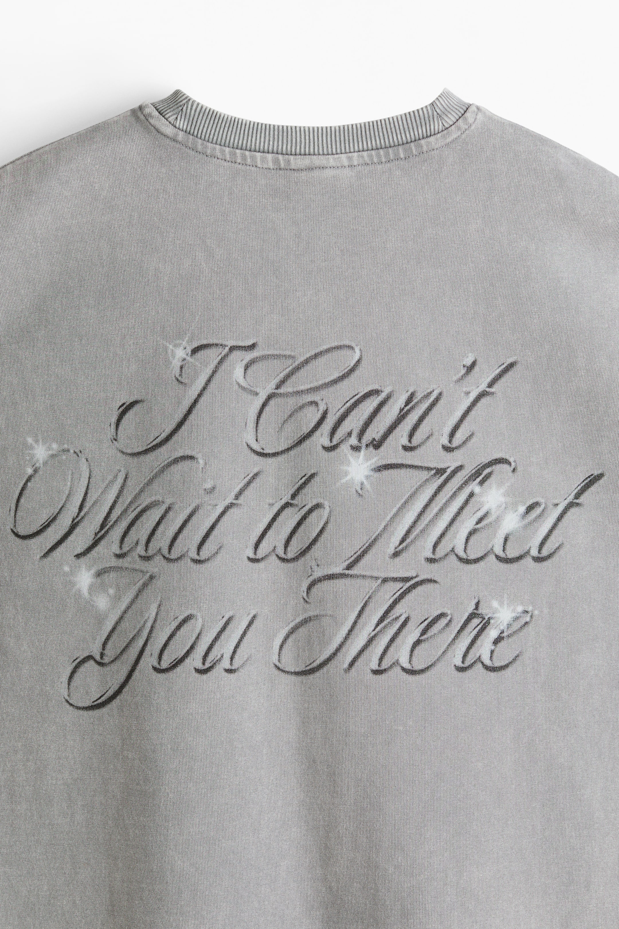 View larger image: Oversized Fit Boxy-style t-shirt - Gray - Men | H&M US 3