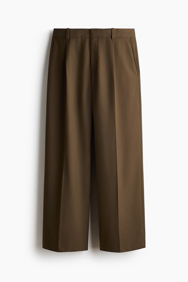 Loose Fit Tailored trousers - Khaki green/Black/Dark brown/Beige/Checked/Black/Beige/Beige/Grey/Navy blue/Cream - 1