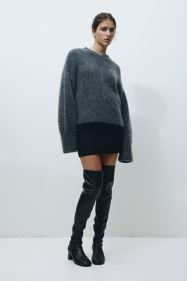 Mini skirt - Brown/Dogtooth-patterned/Grey/Snakeskin-patterned/Black/Coated - 5