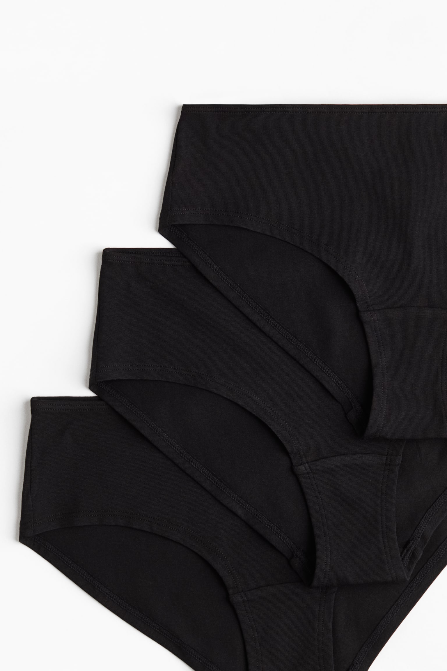 Женские хлопковые трусы-хипстеры H&M, набор 10 шт, цвет: Чёрный — фото 2