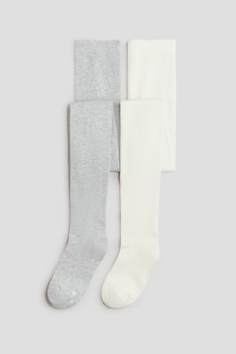 2-pack finstickad strumpbyxa med halkskydd
