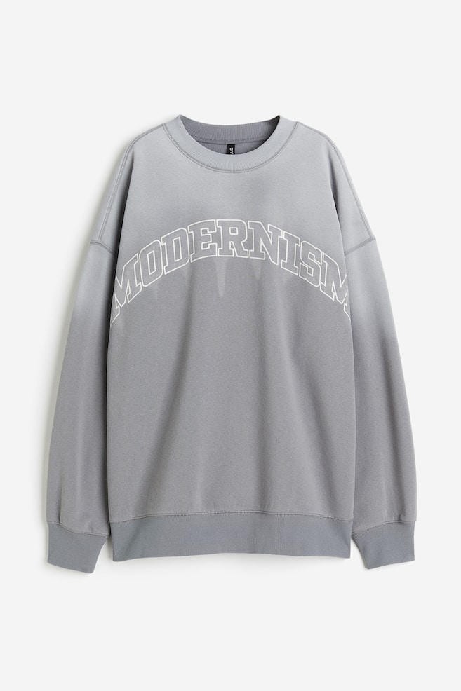Oversized printed sweatshirt - Grey/Modernism - 1