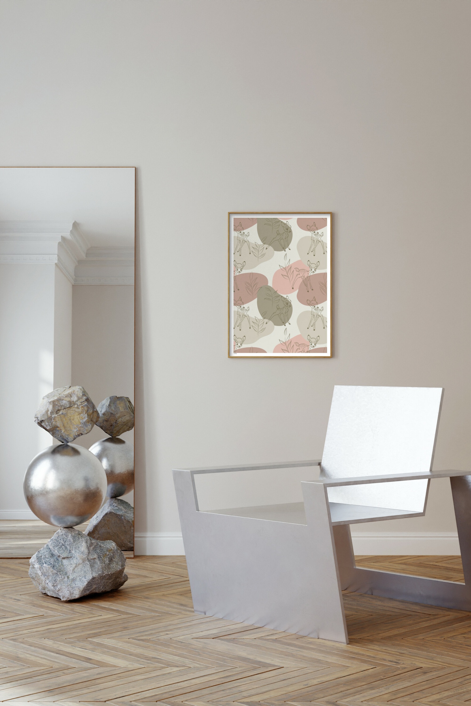 Disney - Green Bambi Outline - Mickey Mouse