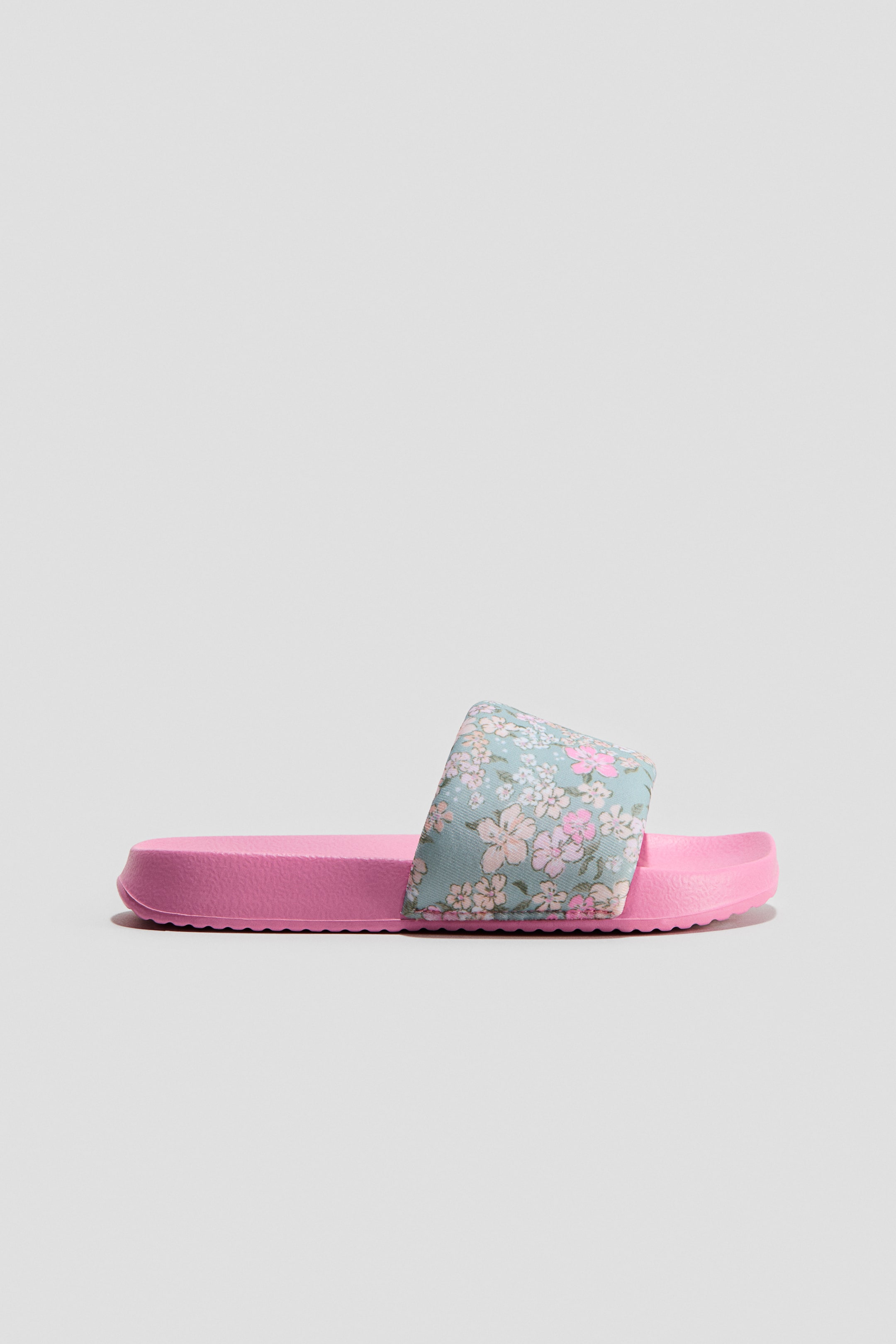 Grotere afbeelding bekijken: Badslippers - Dusty groen/bloemen - KINDEREN | H&M NL 2