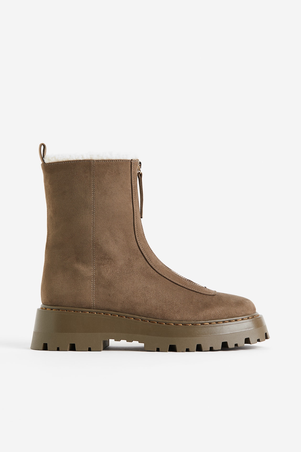 Warm-lined boots - Low heel - Brown - Ladies | H&M GB