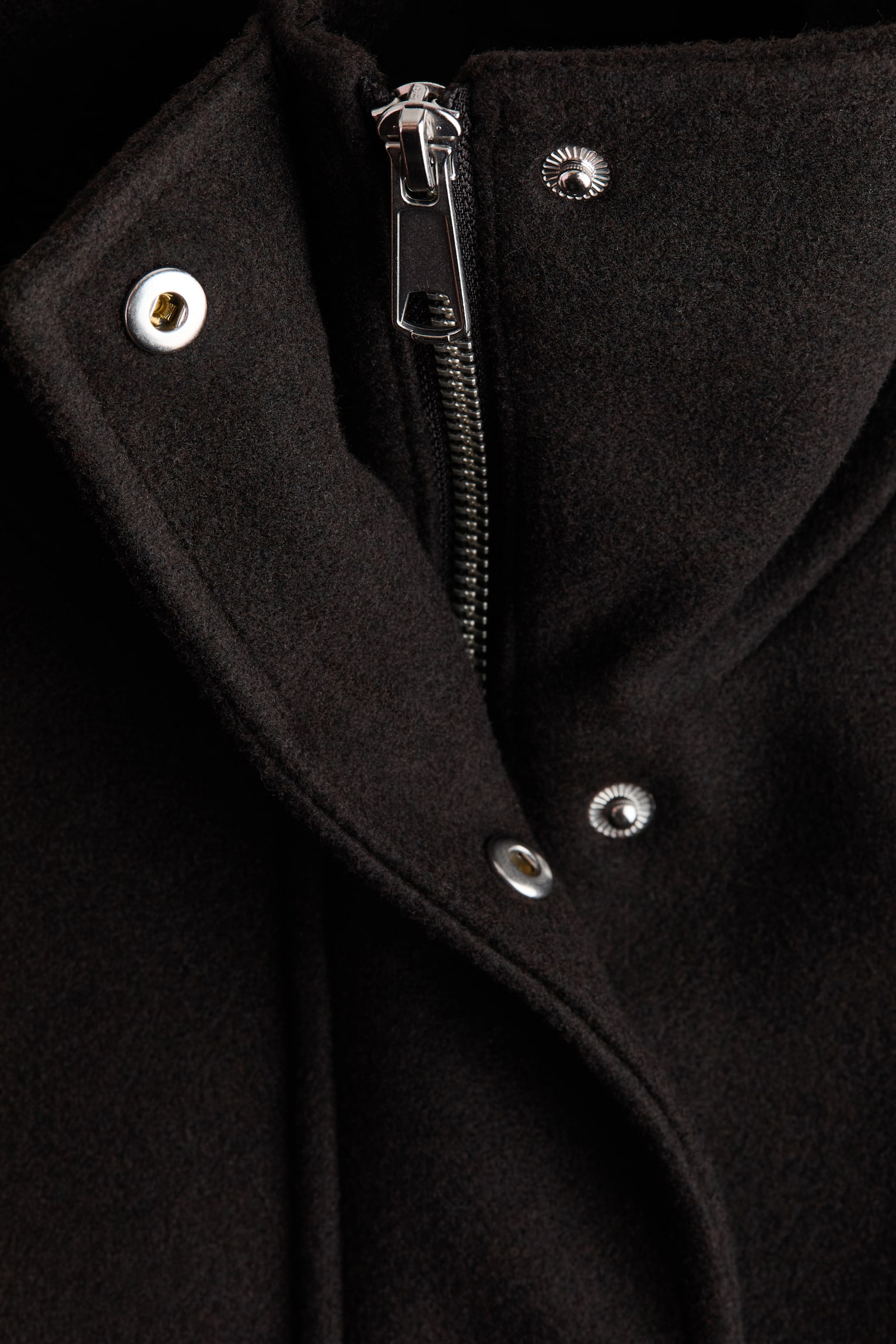 Женское пальто H&M Funnel-Collar, цвет: Тёмный коричневый — фото 7