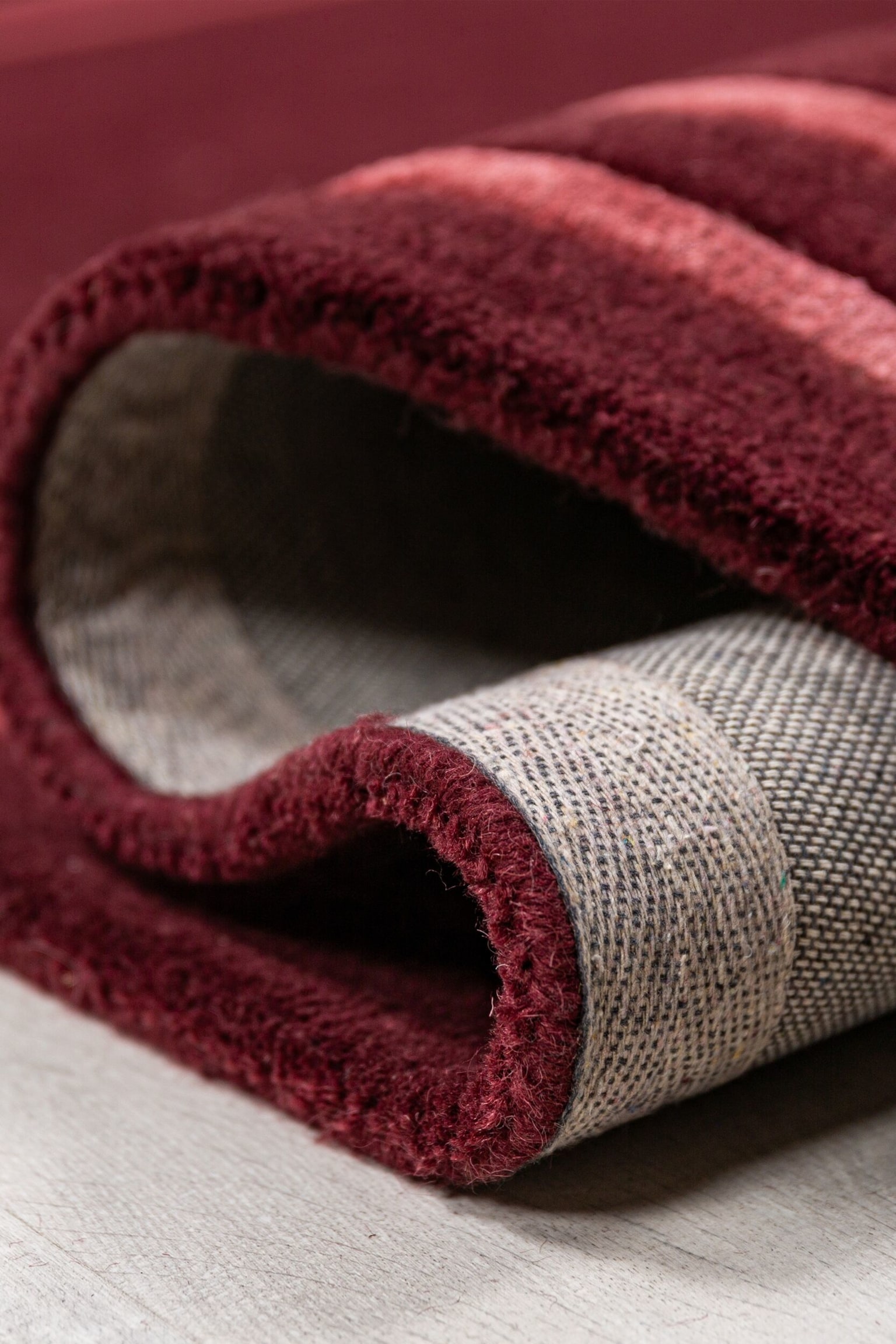 Gatsby Deco Border Villasekoitematto - Burgundy/Natural - 3