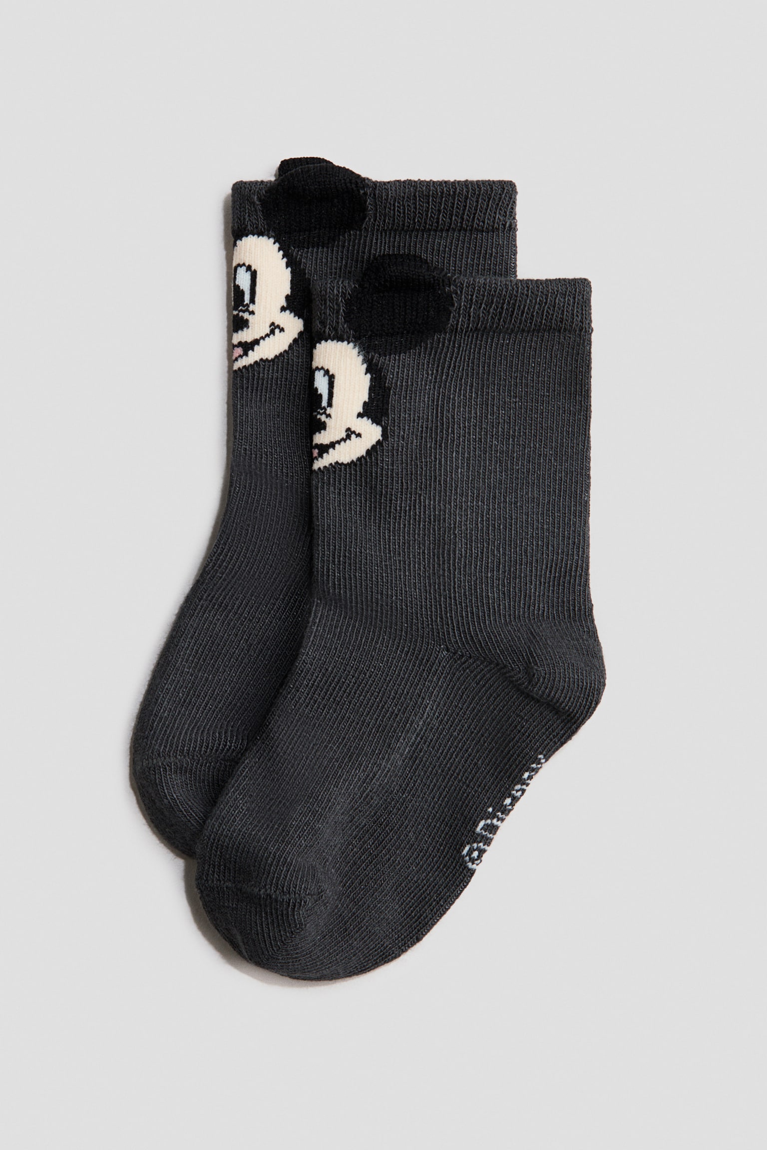 Носки Motif-detail для детей, 3 шт. — H&M, цвет: Серый — фото 2
