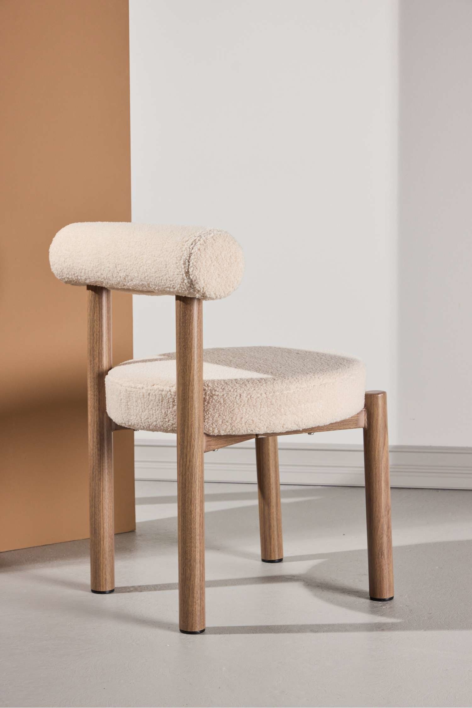 Tillo Eetkamerstoel 2-pack - Bouclé, Wit