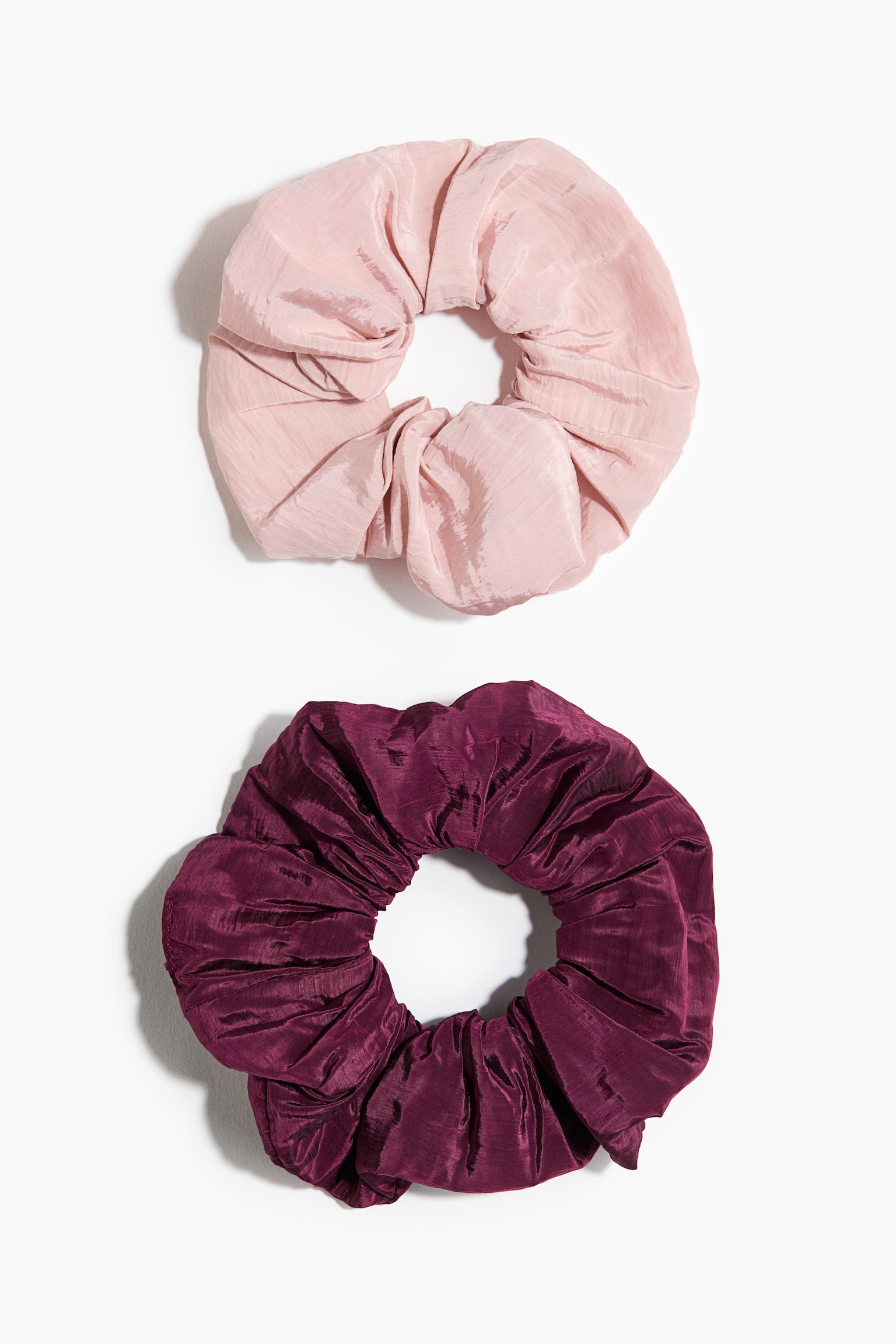 2-pack scrunchies - ורוד פודרה/בורדו - 1