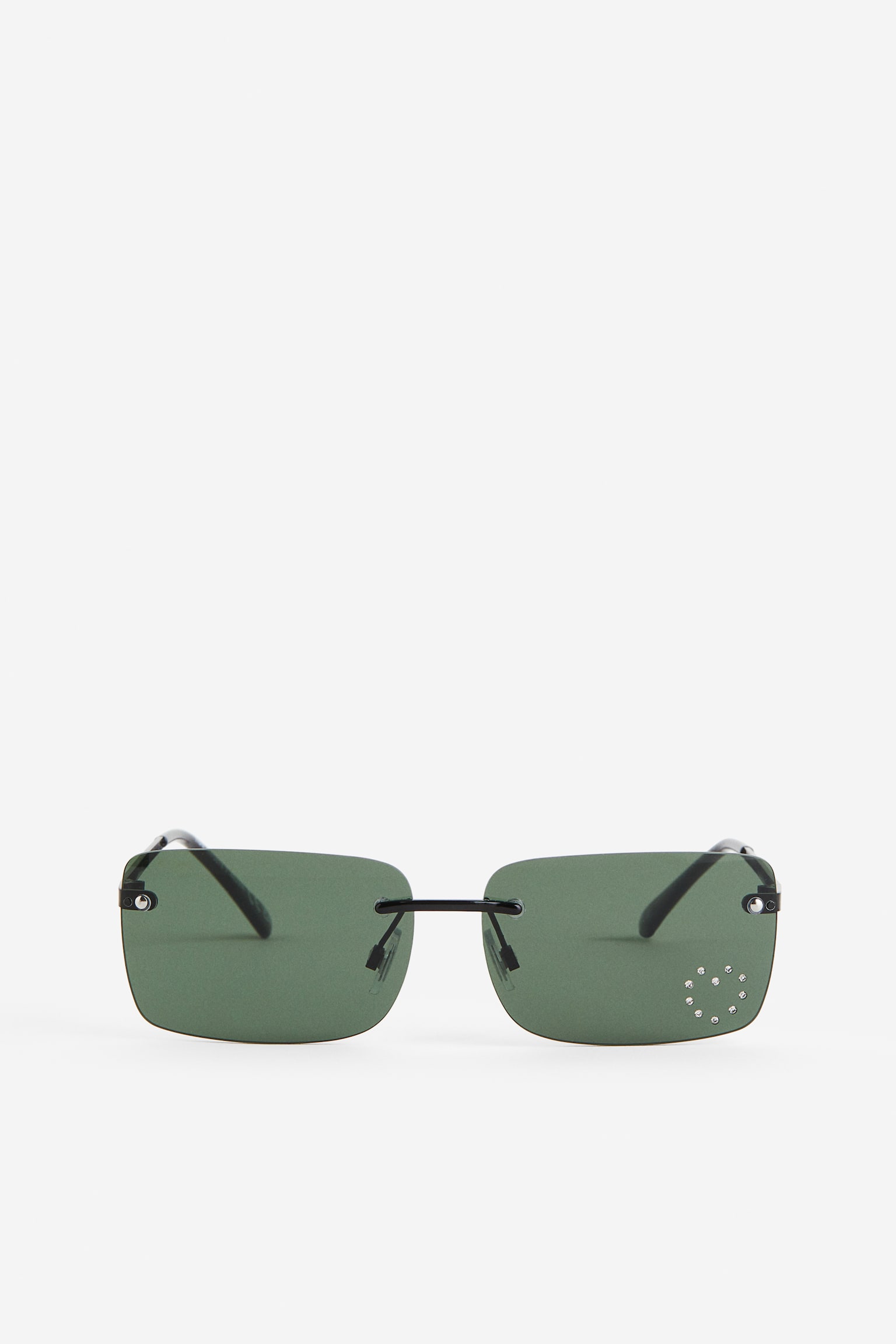 Rectangular sunglasses - Black - 2