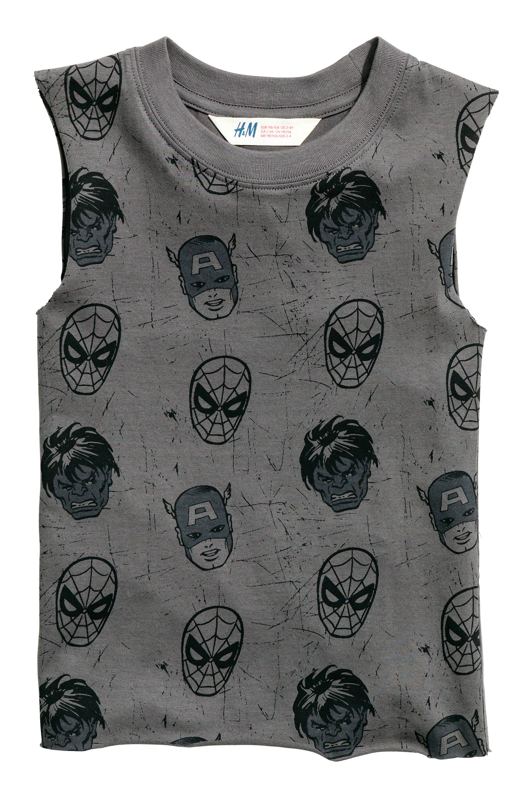 View larger image: Printed vest top - Dark grey/Marvel Comics - Kids | H&M GB 1