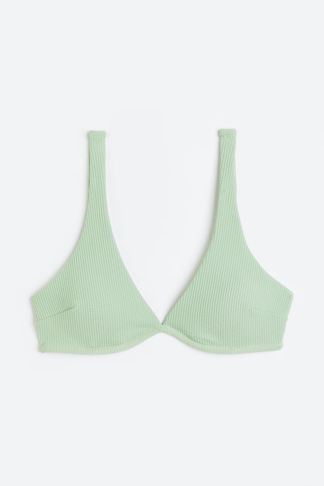 Top bikini imbottito - Verde chiaro/Nero/Azzurro - 1