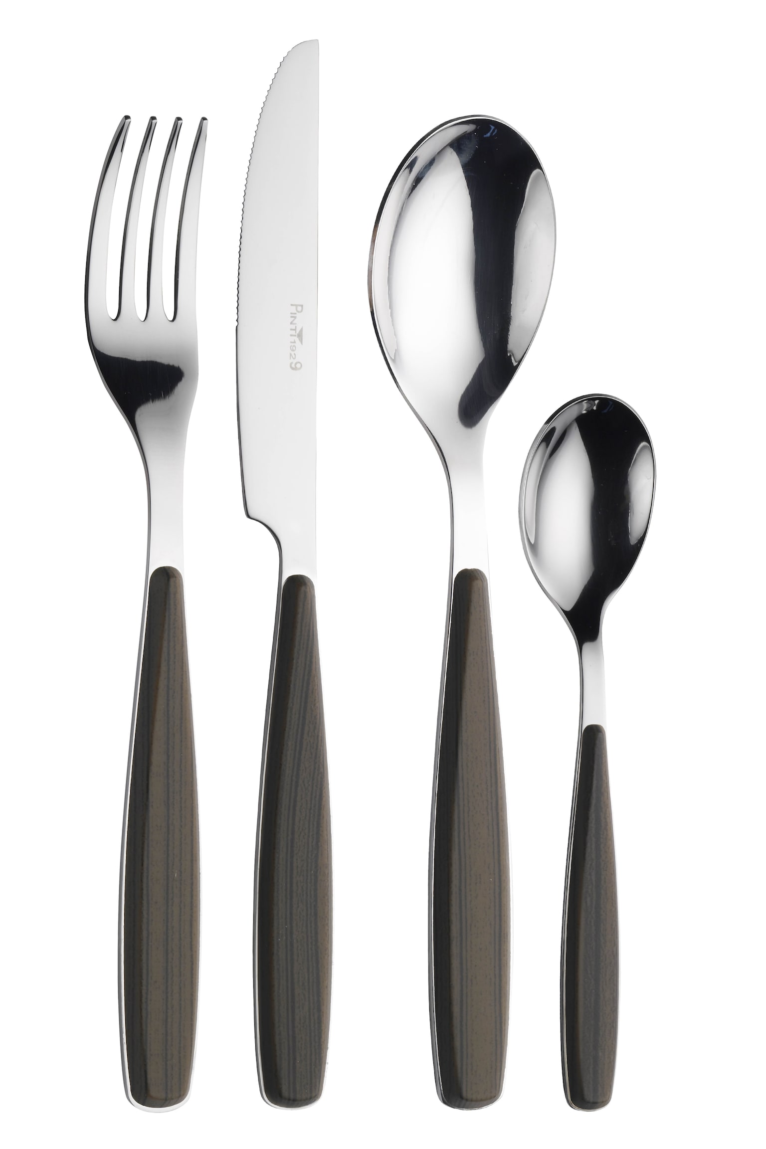 Riva 16 Pc Set - Punho Em Ébano E Aço Espelhado/Punho De Bétula&aço Espelhado/Punho Mogno & Aço Espelhado - 1