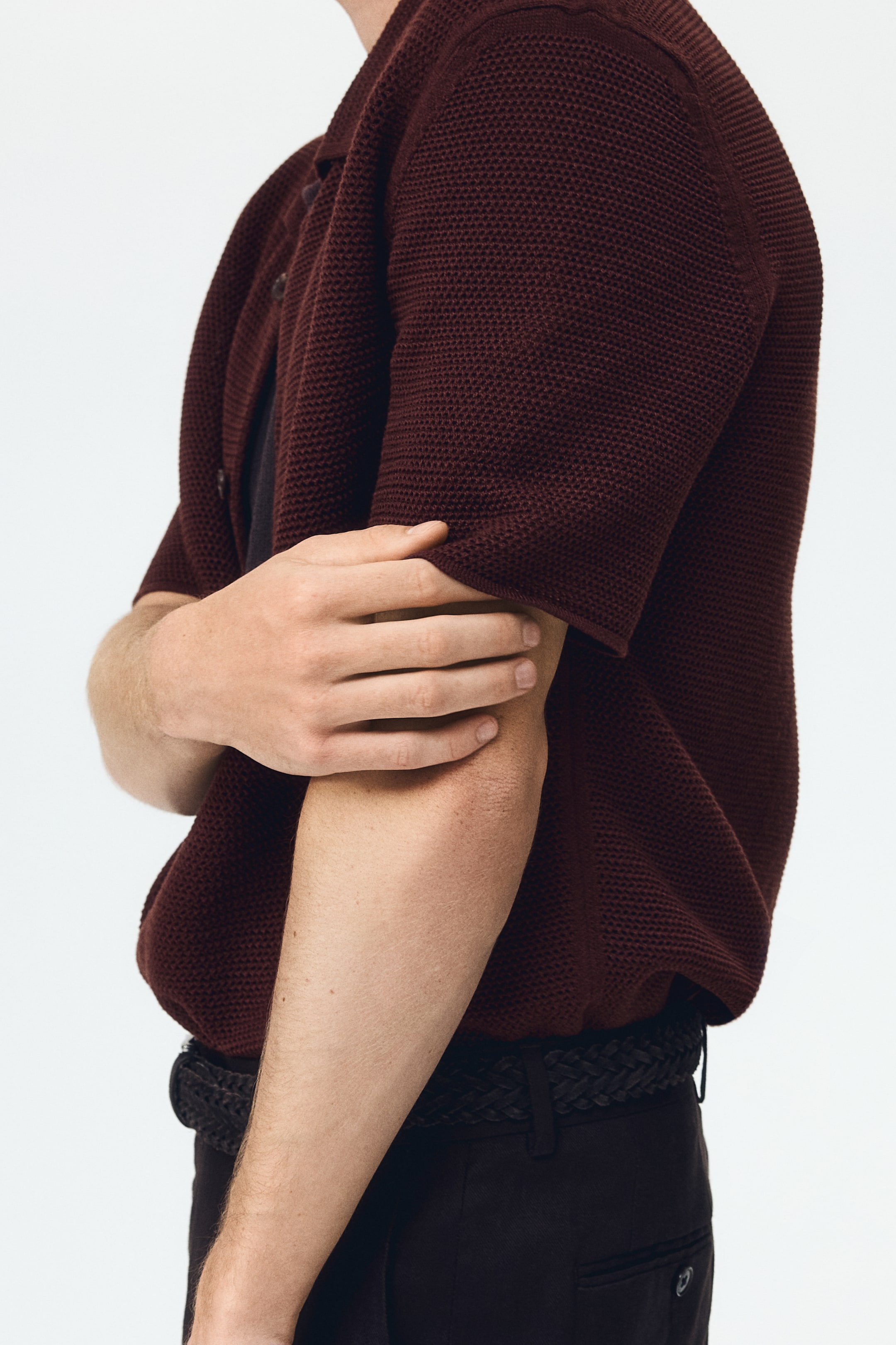 Regular-Fit Open-Knit Shirt