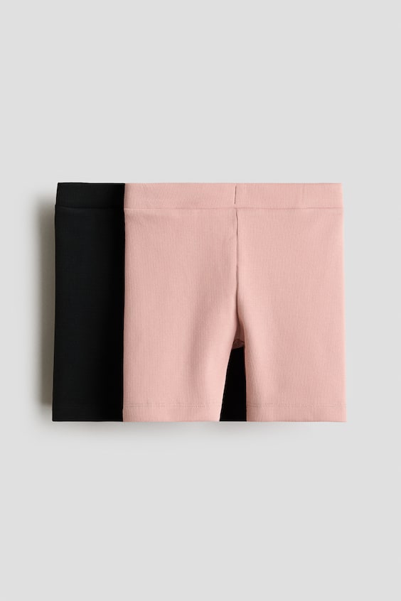 Детские шорты H&M 2-Pack Ribbed Bike Shorts