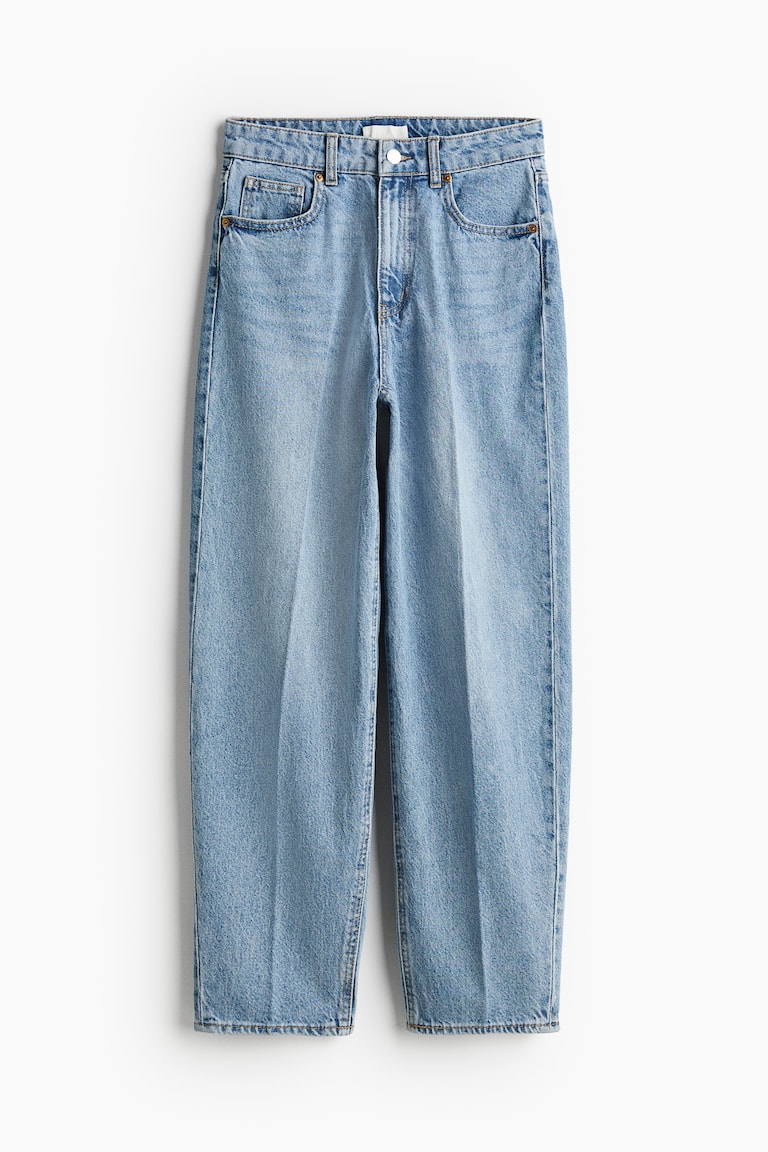 Crease-leg tapered jeans