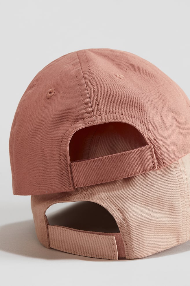 Lot de 2 casquettes en twill de coton - Rose ancien/Rose/rose poudré - 2