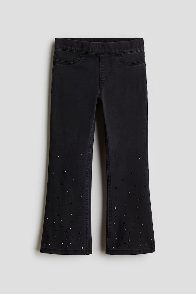 Jegging met decoraties - Washed zwart/Donker denimblauw/Denimblauw - 1