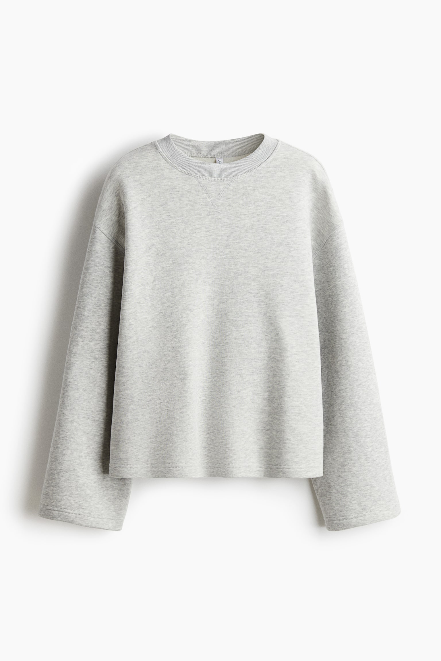 Женский свитшот H&M Oversized Sweatshirt, цвет: Светлый серый меланжевый — фото 1