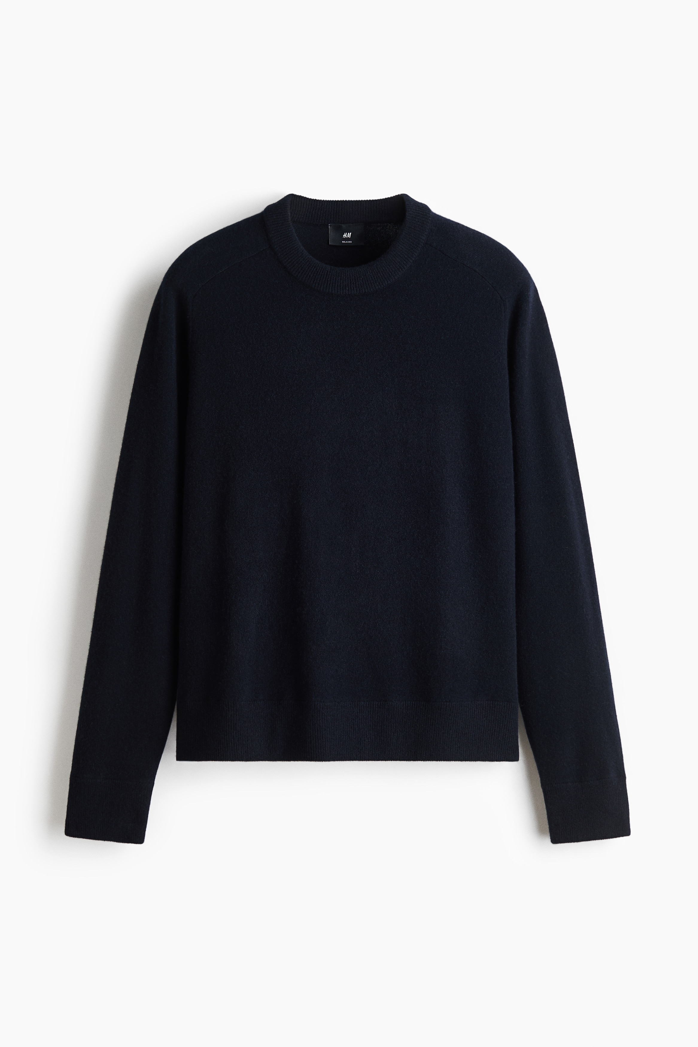Pullover in cashmere Relaxed Fit - Blu navy/Beige scuro