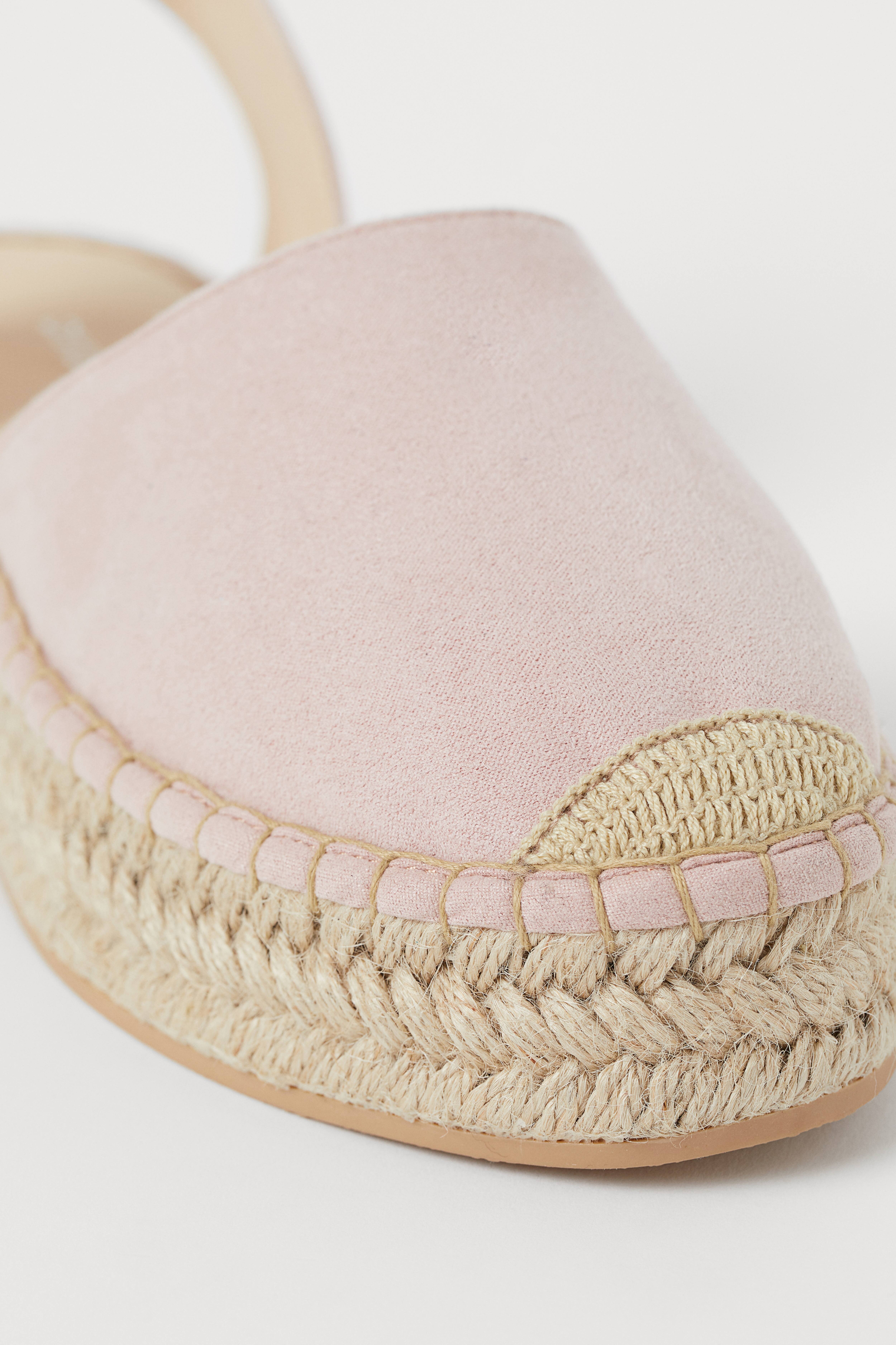 Espadrillos Med åben Hæl - Uden Hæl - Pudderrosa - DAME | H&M DK